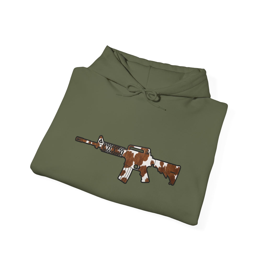 Cowhide AR Rifle Silhouette Hoodie
