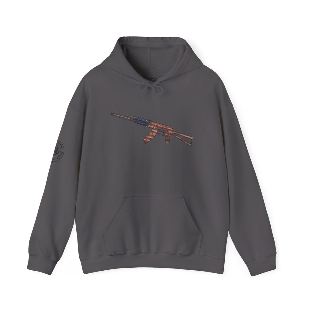 United States Flag AK-47 Graphic Hoodie
