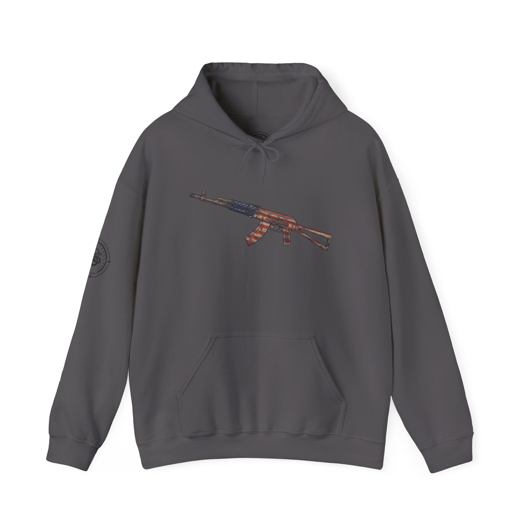 United States Flag AK-47 Graphic Hoodie