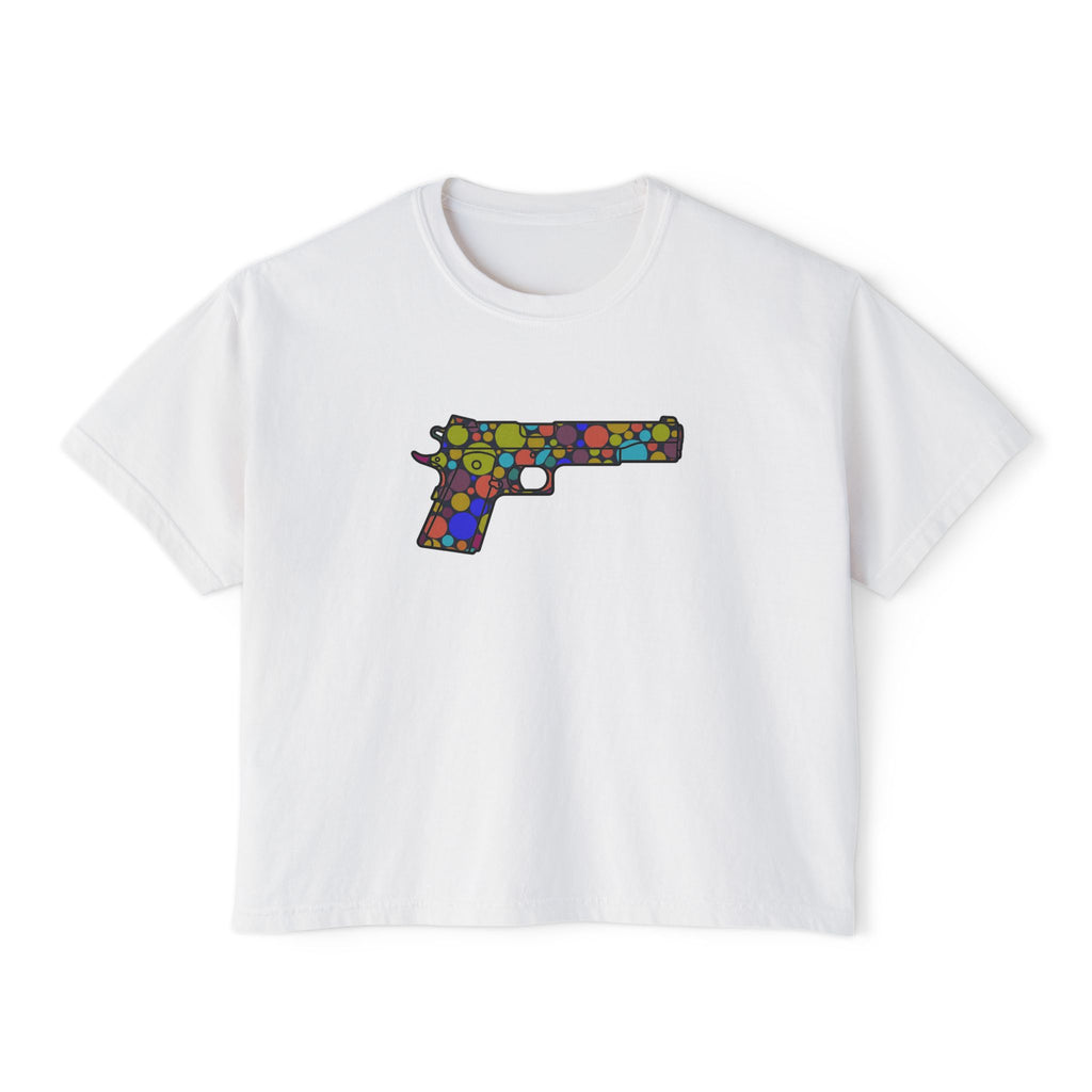 The Dot Collection- 1911 Pistol- Women's Boxy Tee