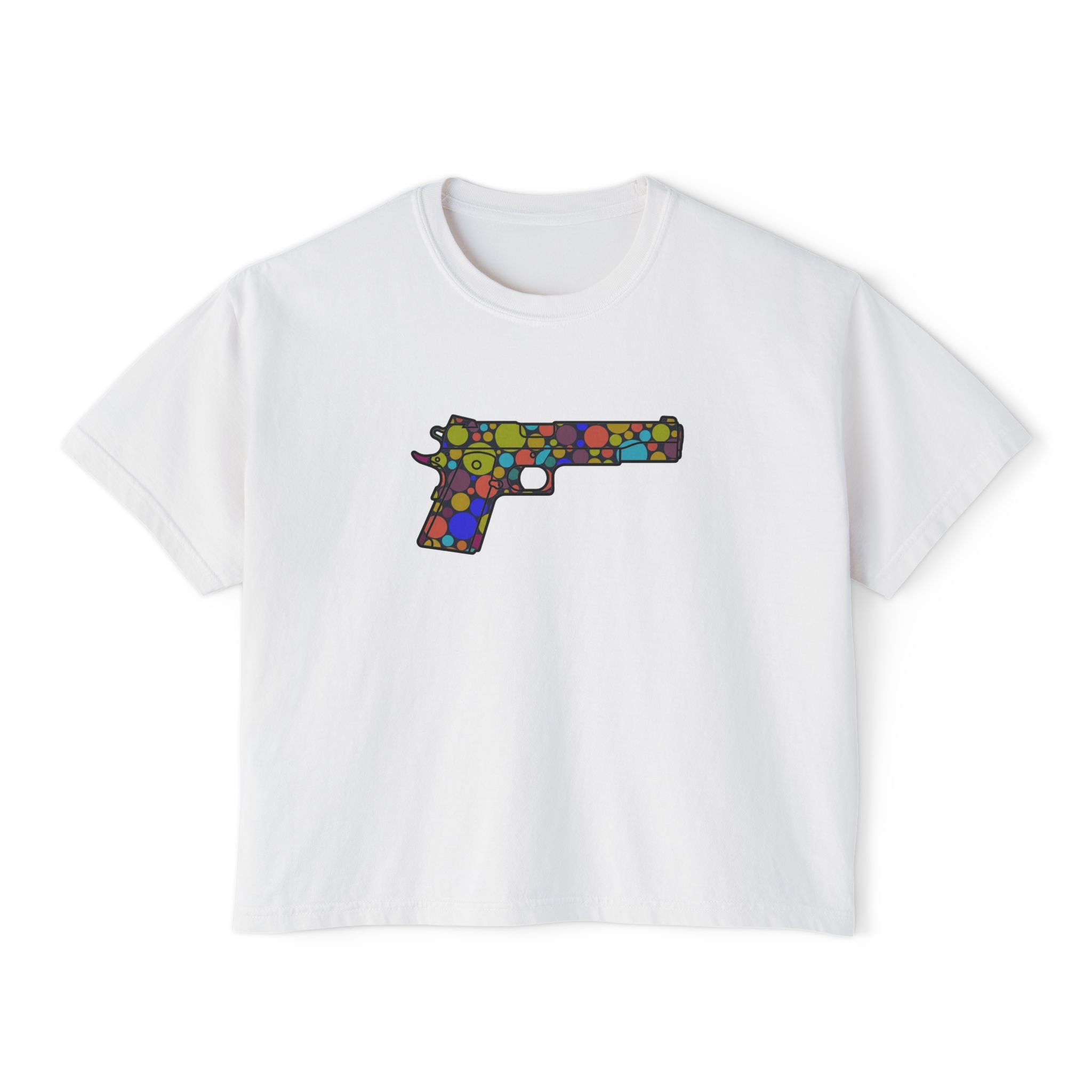 The Dot Collection- 1911 Pistol- Women's Boxy Tee