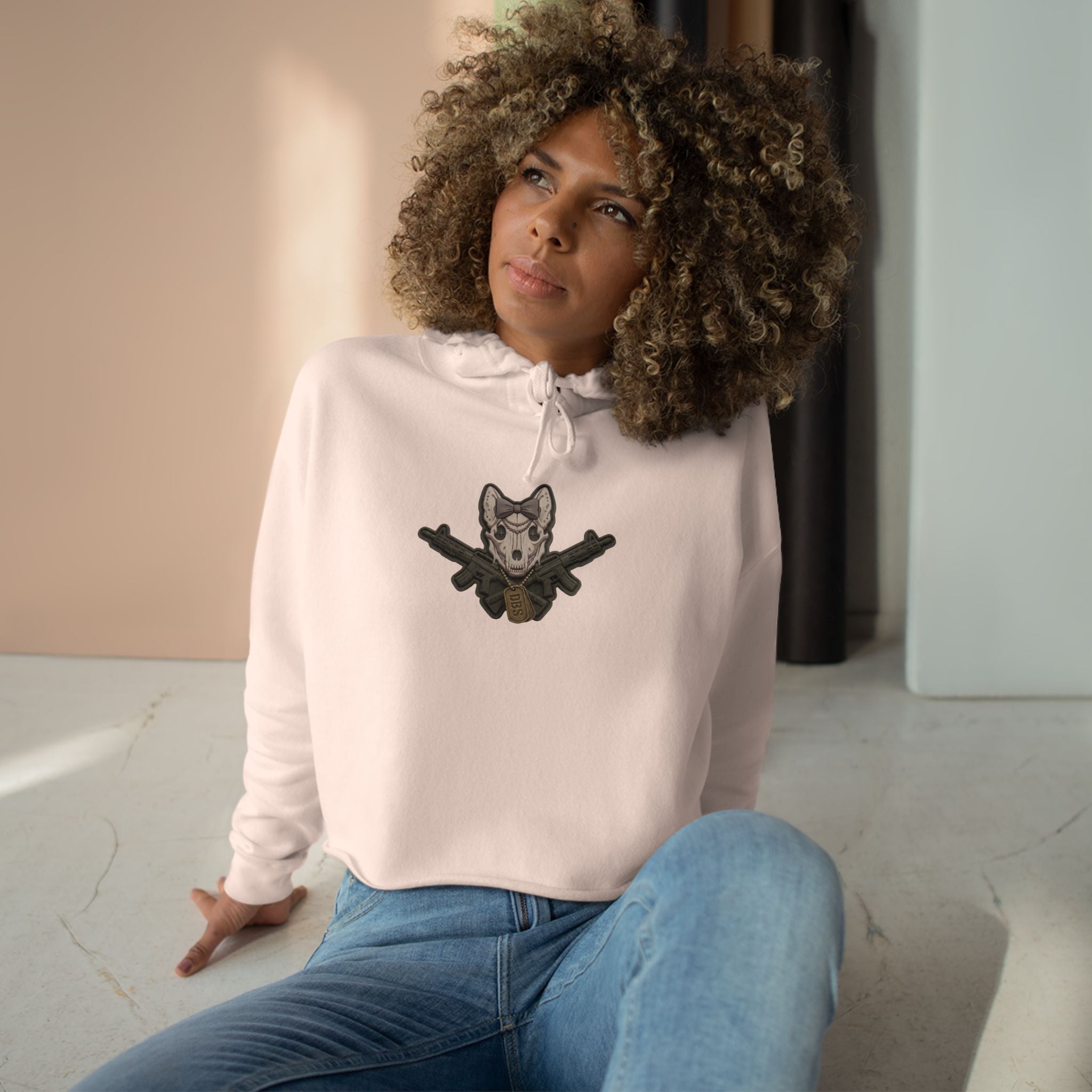 Cute Tactical Female K9Hoodie – Women’s Casual Graphic Cropped Sweatshirt
