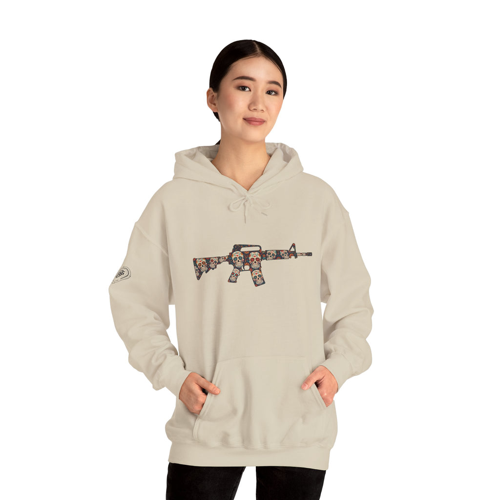 Sugar Skull AR-Style Rifle Graphic Hoodie