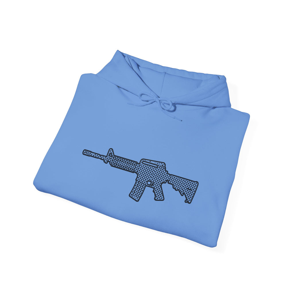 Checker Rifle Outline Graphic Hoodie