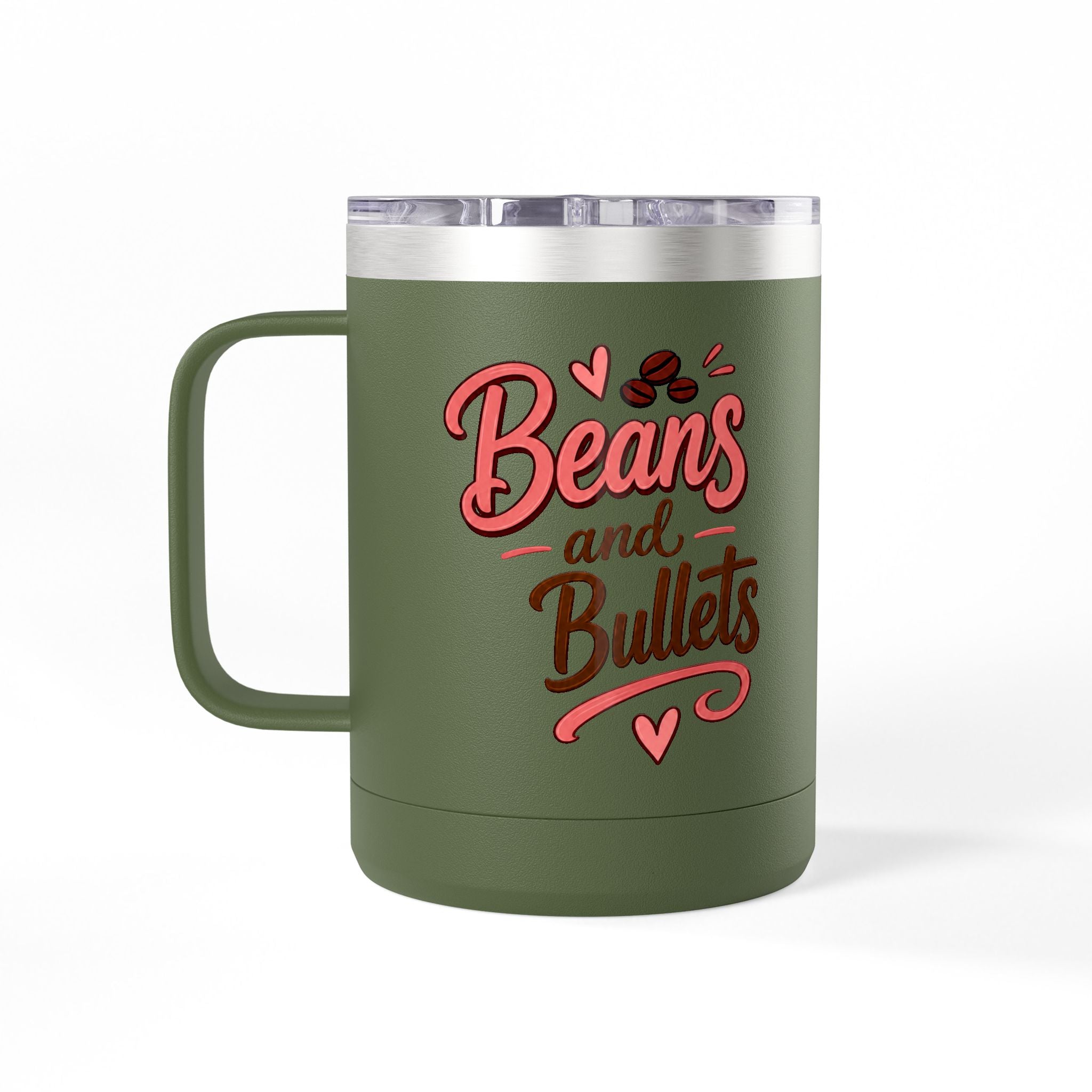 Beans and Bullets-15oz Travel Mug Tumbler
