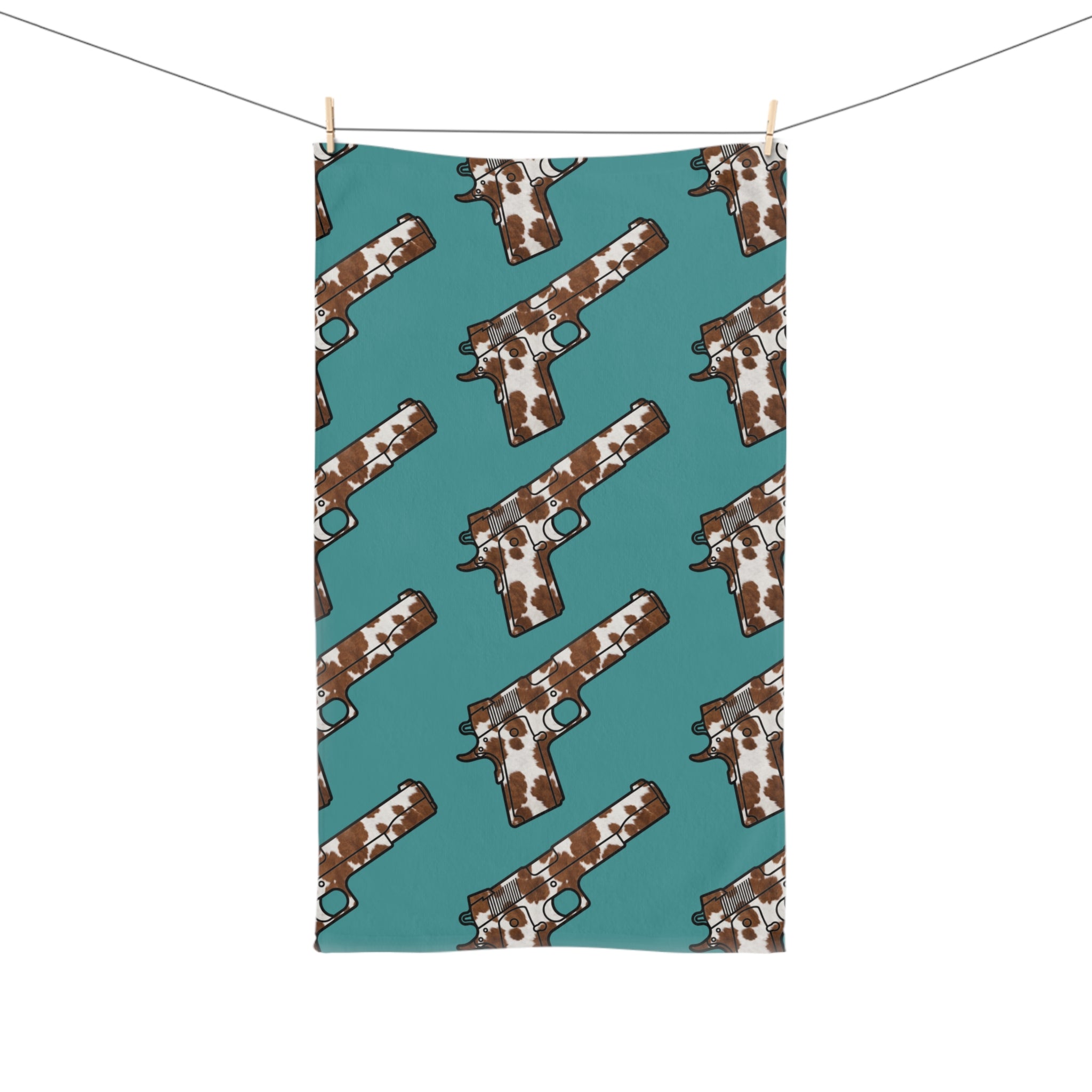Cowhide Cowboy Hand Towel — Great for the range bag