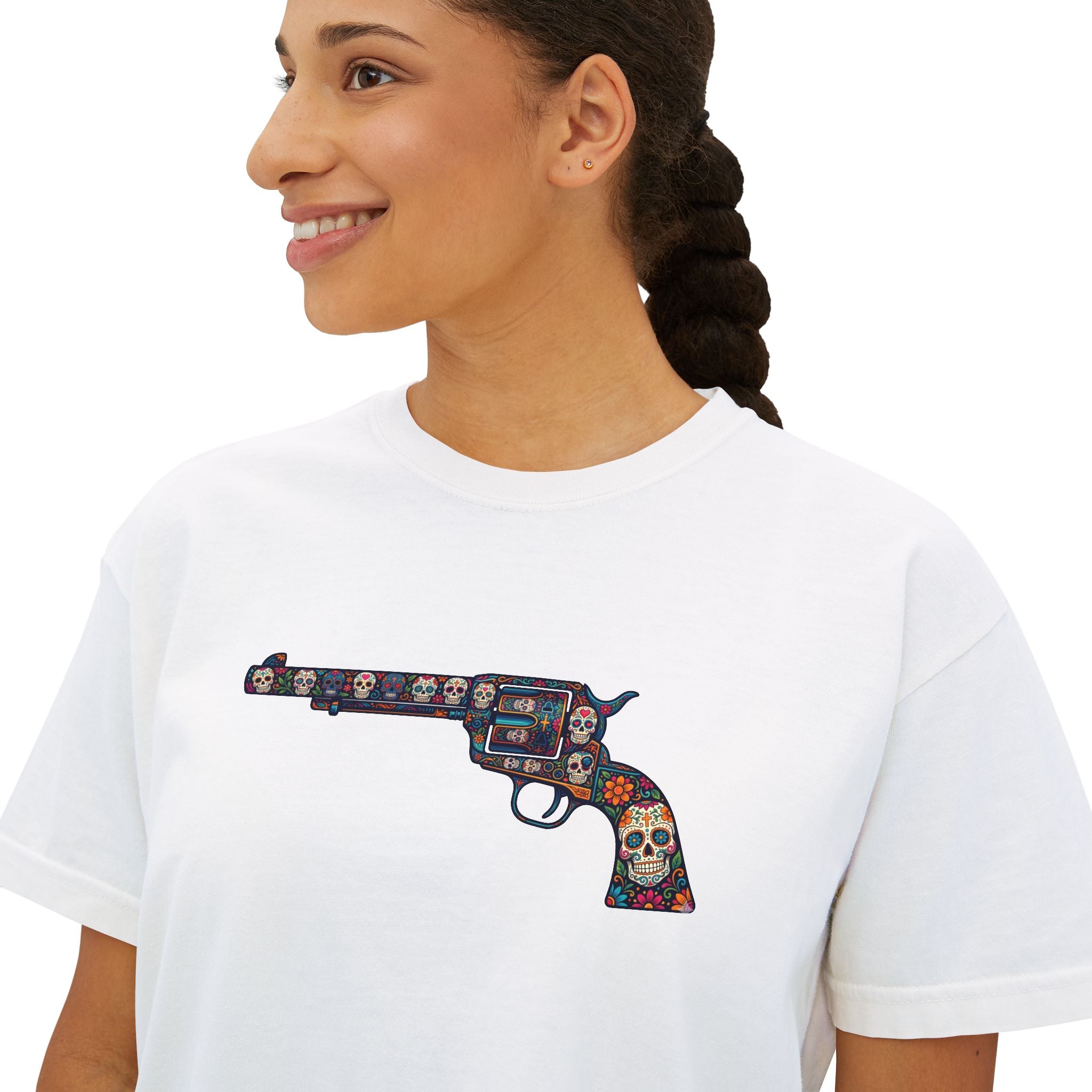 The Sugar Skull Collection -Revolver- Women’s Boxy Tee