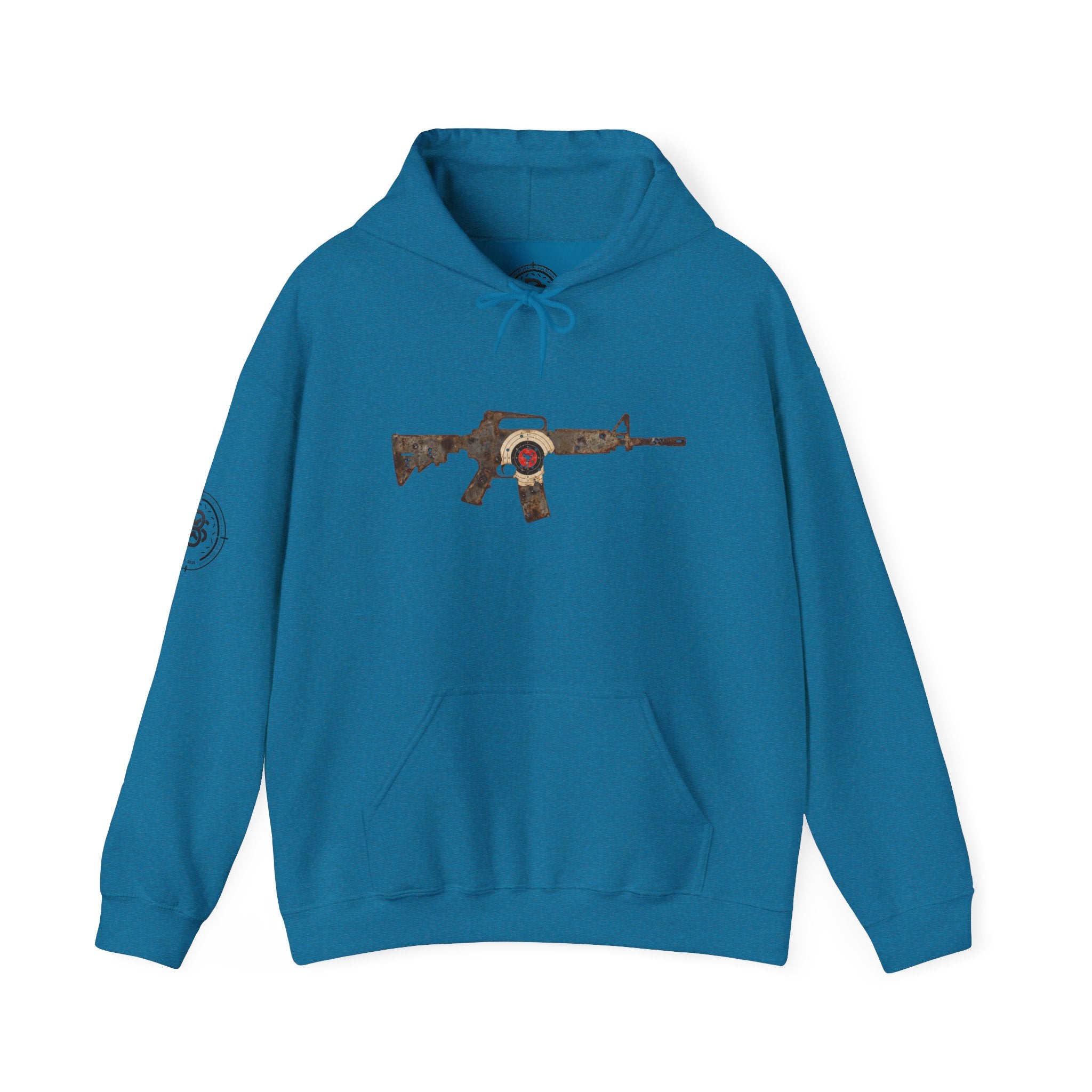Vintage Metal AR Rifle Graphic Hoodie
