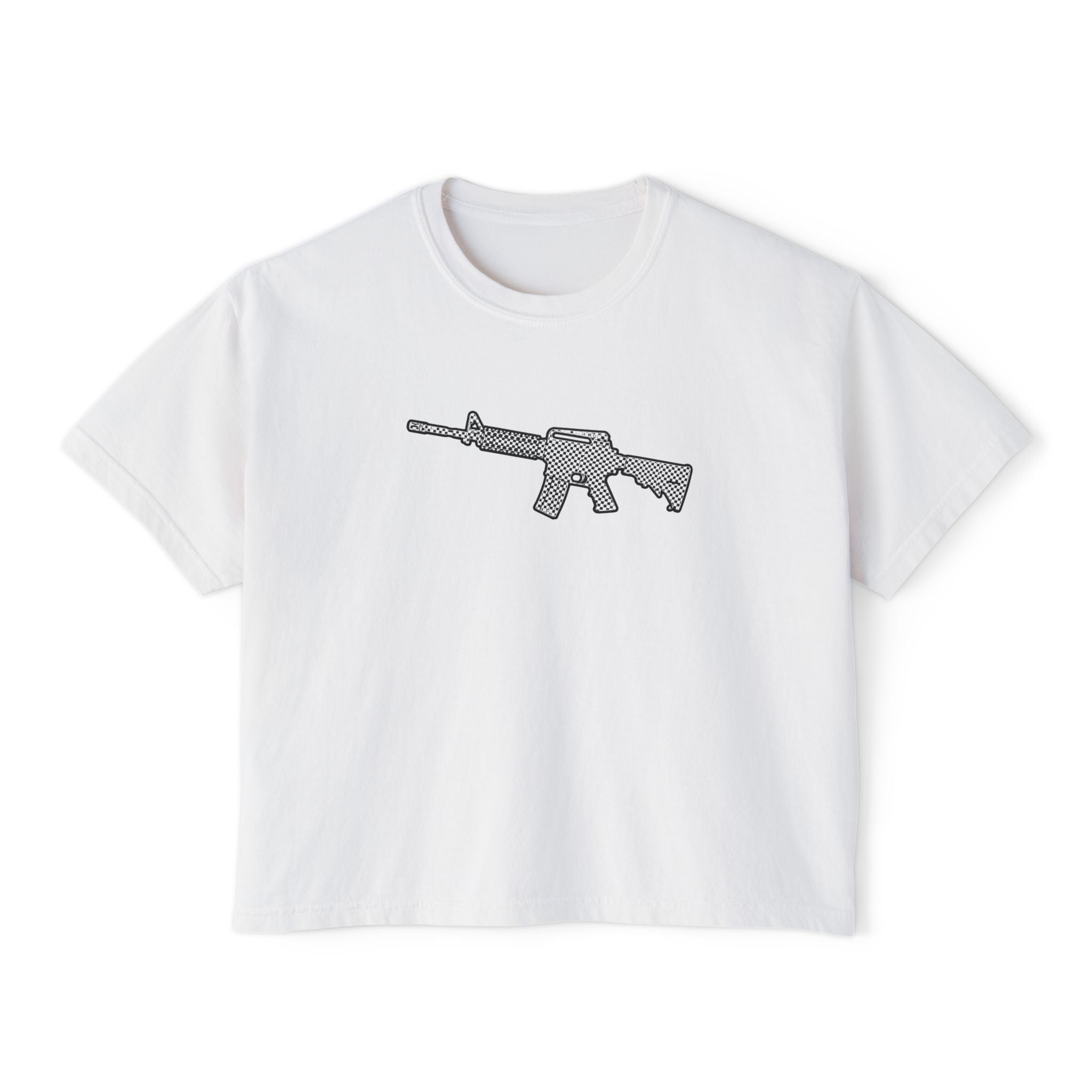 The Checker Collection-AR Rifle-Women's Boxy Tee