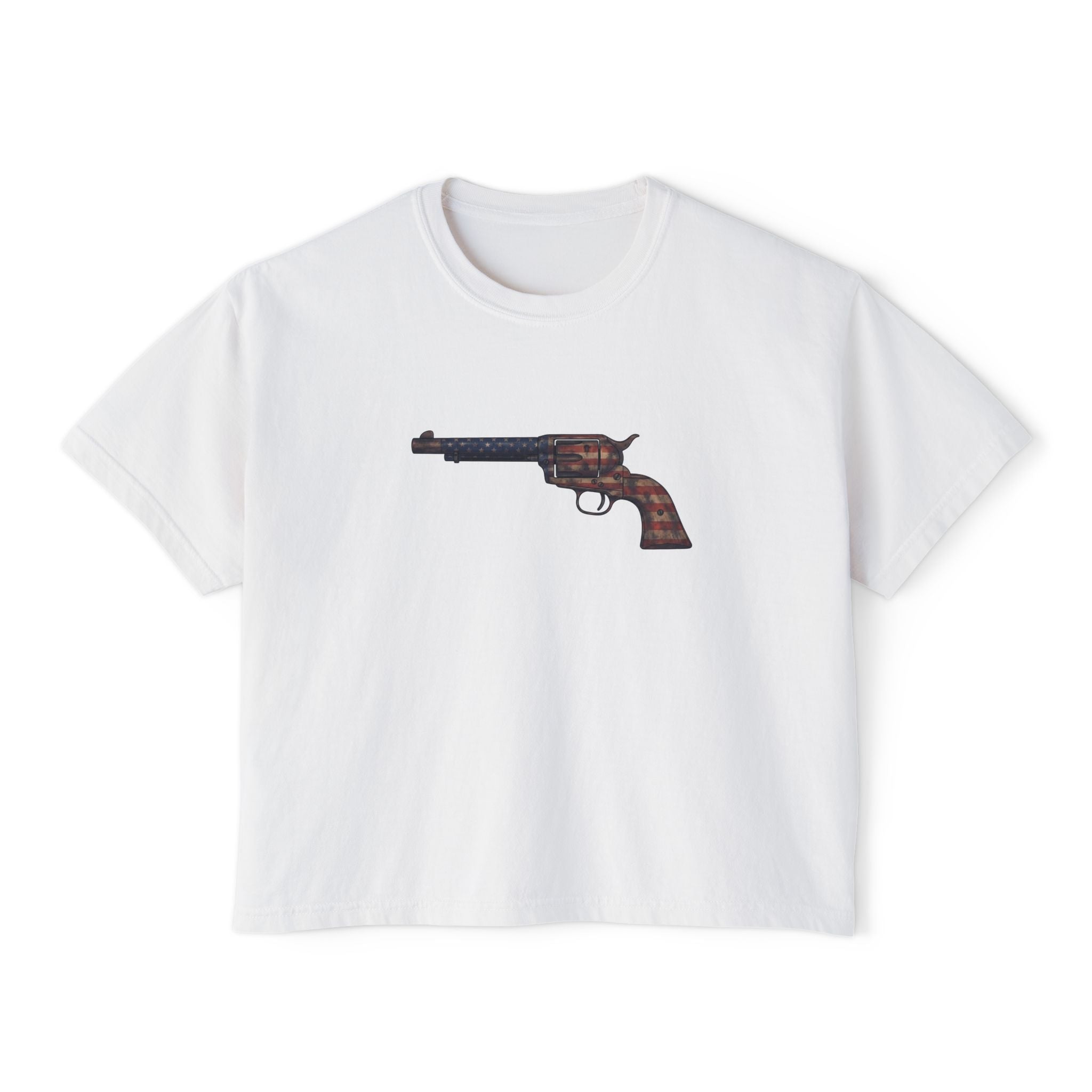 The US Flag Collection-Revolver- Women's Boxy Tee
