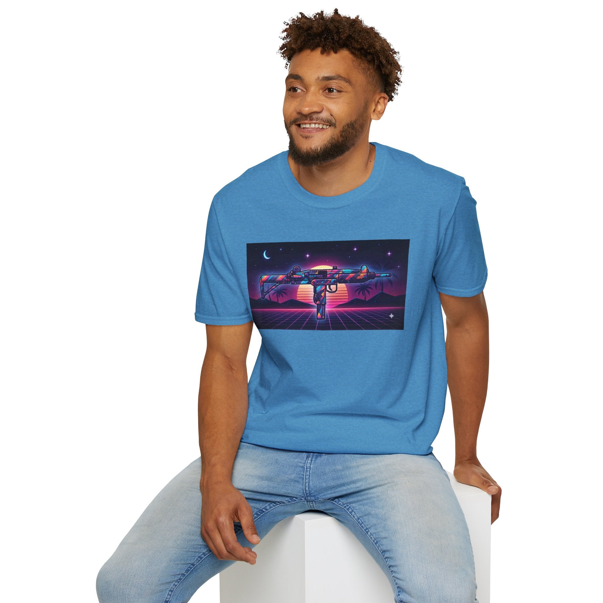 The Men's Collection- 80's Retro UZI-Softstyle T-Shirt