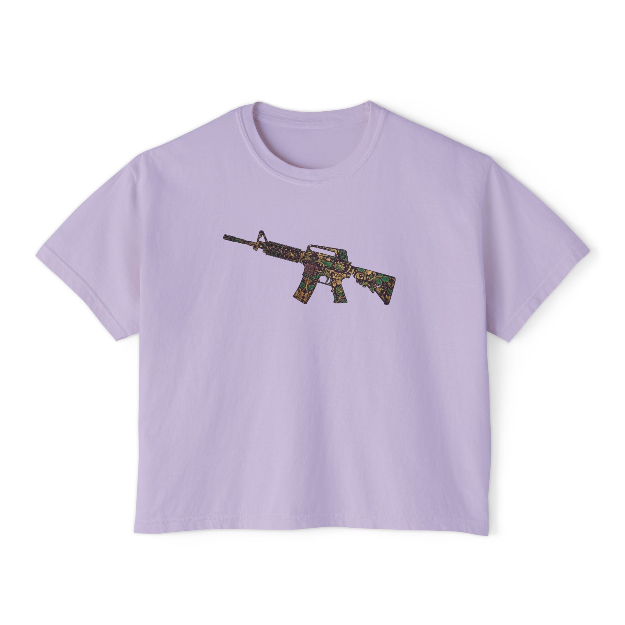 The Floral Collection- AR Rifle-Women's Boxy Tee