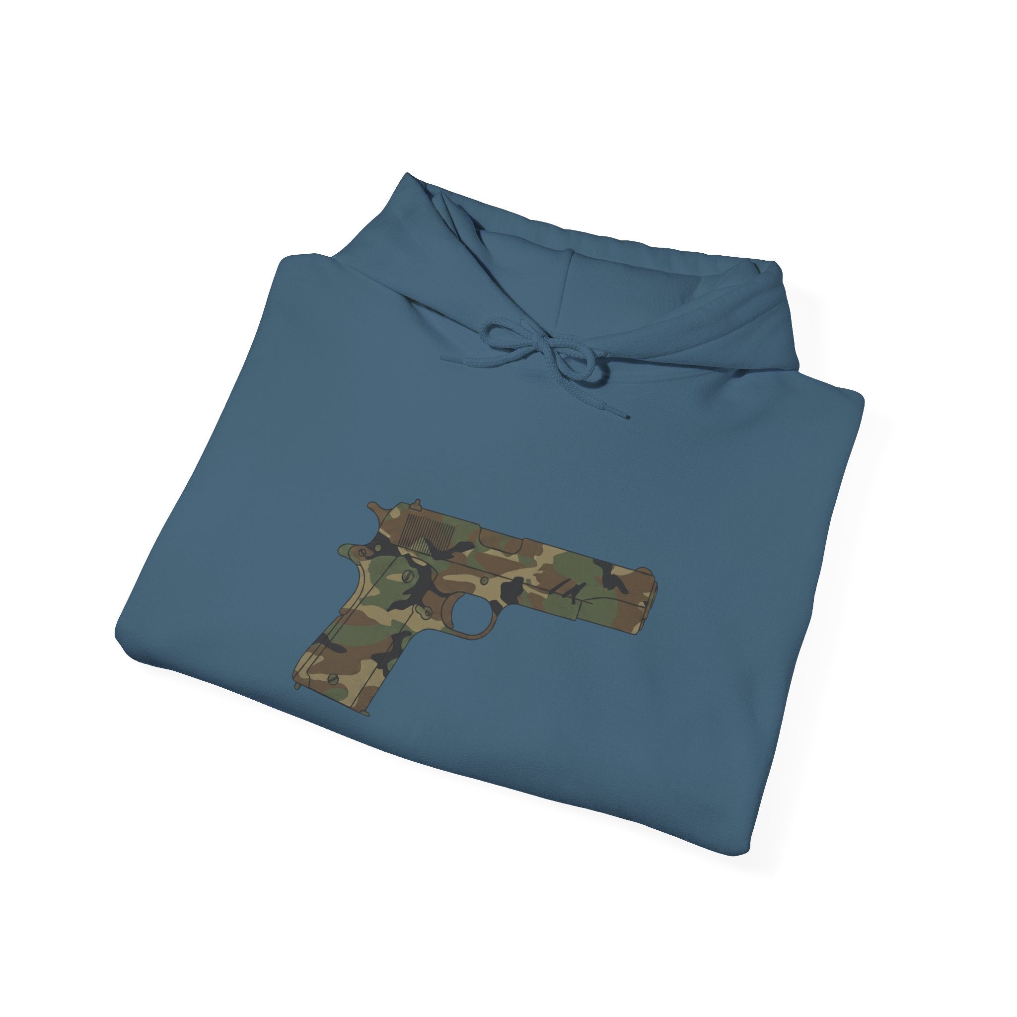 Camouflage Pistol Hoodie - Camo Gun Graphic Pullover