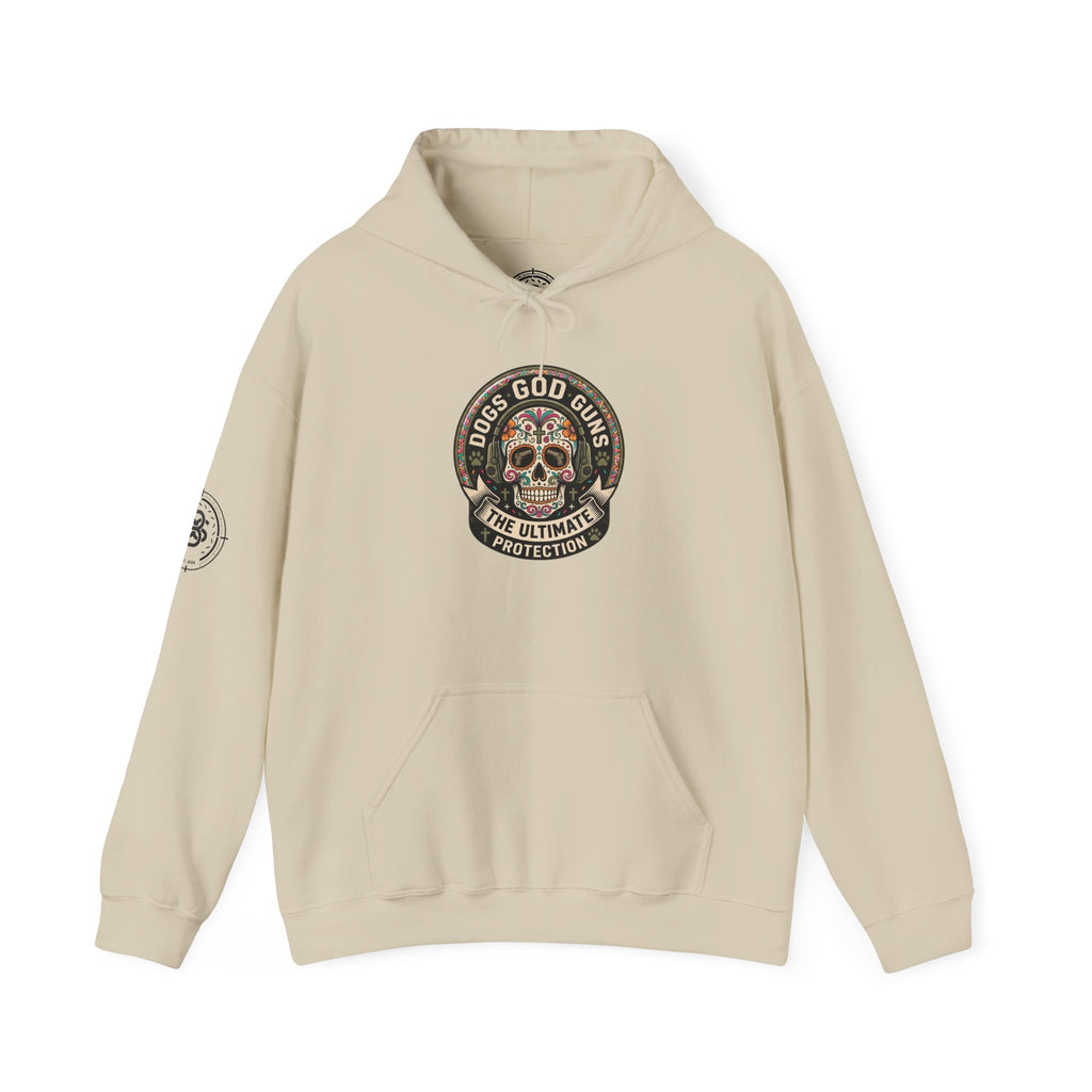 "Dogs God Guns: The Ultimate Protection- Graphic Hoodie