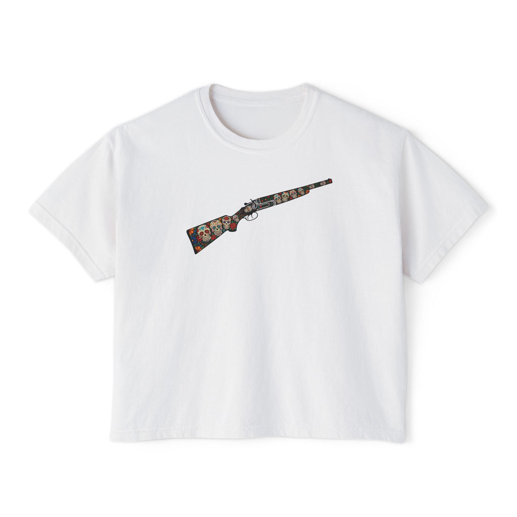 The Sugar Skull Collection -Shotgun- Women’s Boxy Tee