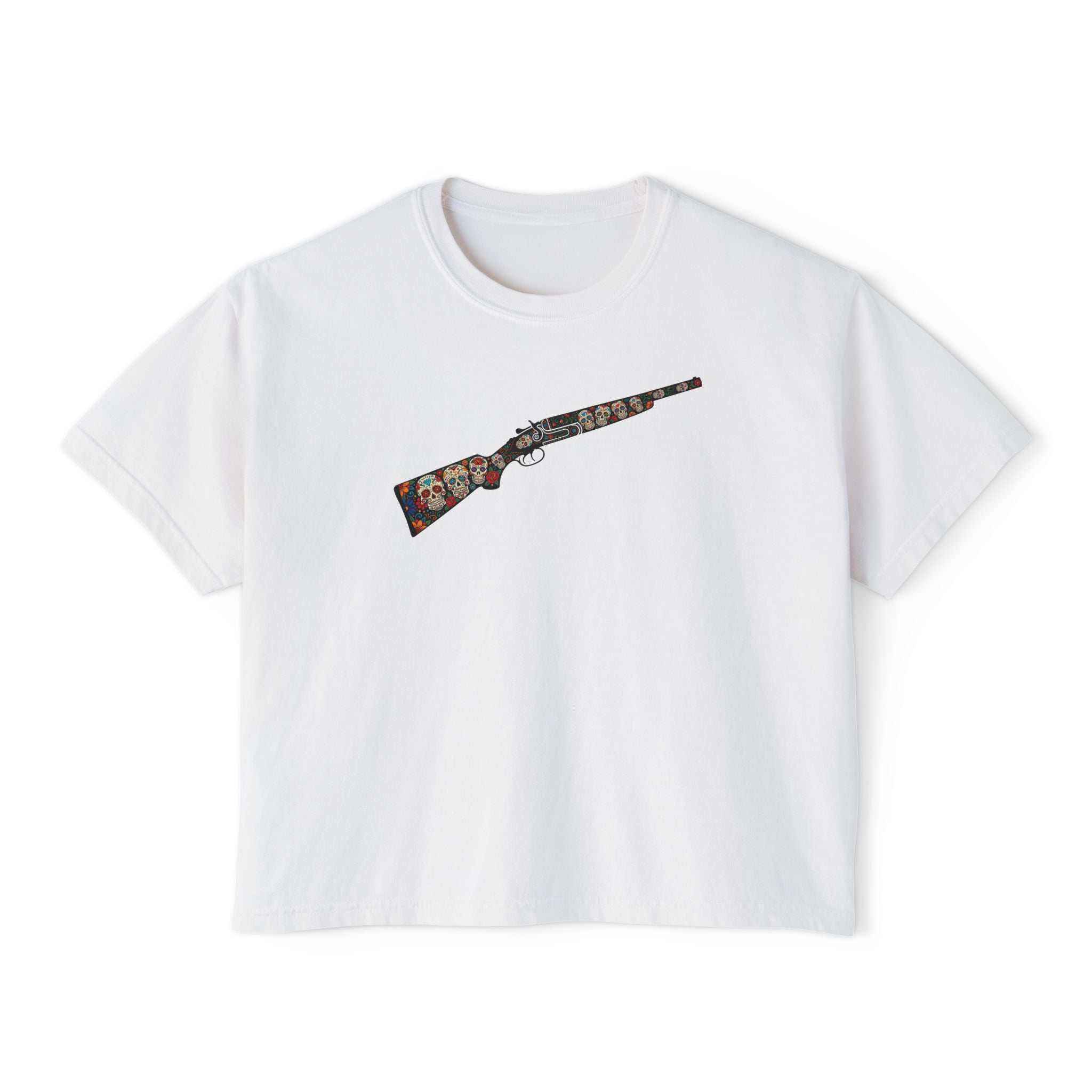 The Sugar Skull Collection -Shotgun- Women’s Boxy Tee