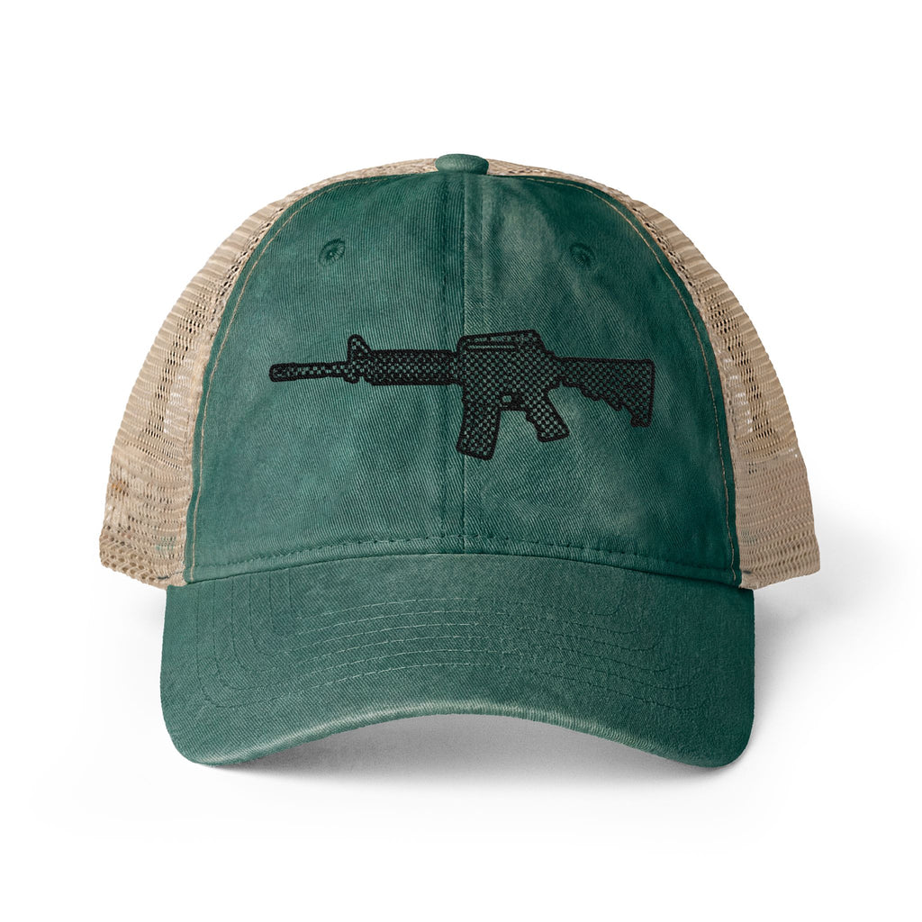 The Checker Collection- AR Rifle-Women's Washed Mesh-Back Cap