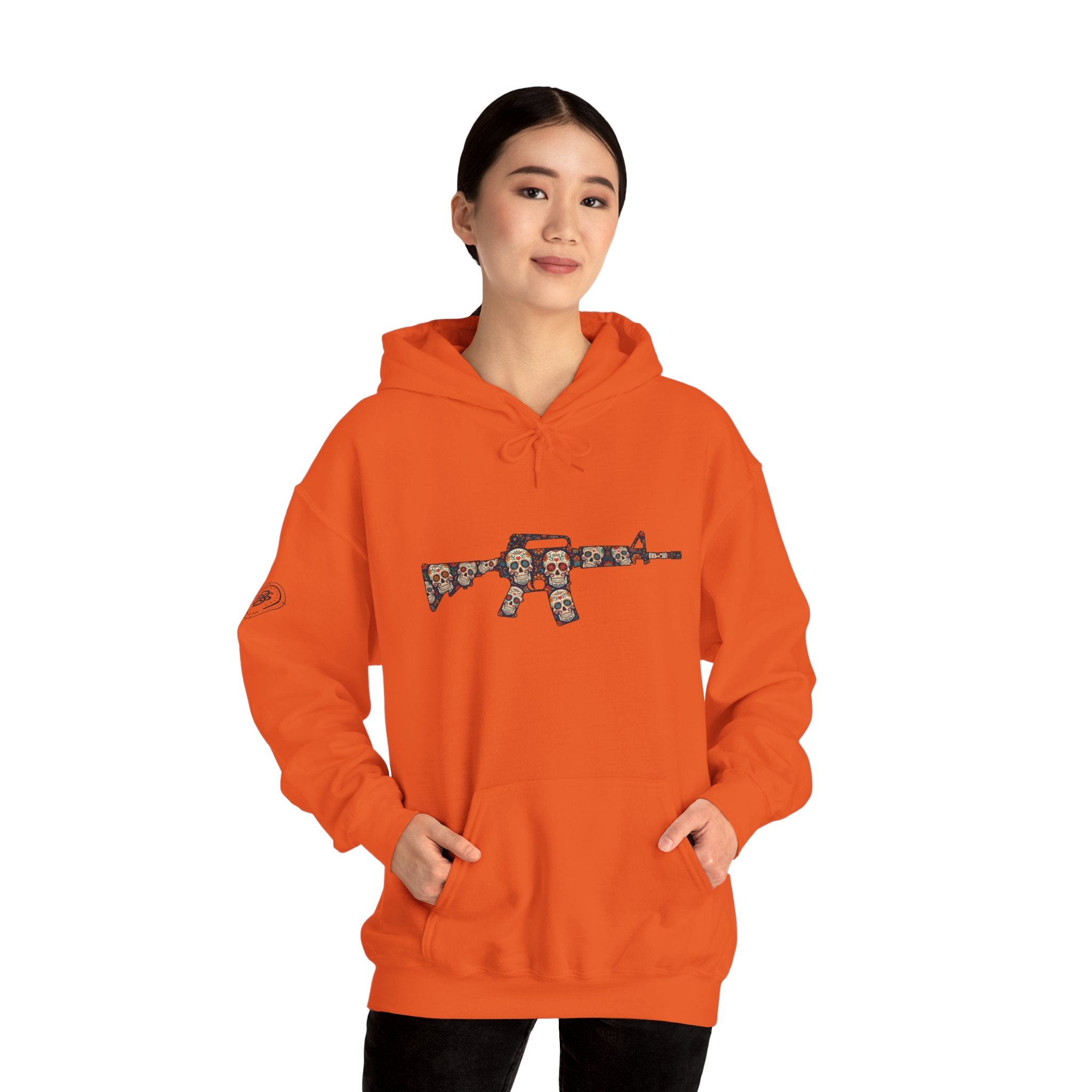 Sugar Skull AR-Style Rifle Graphic Hoodie