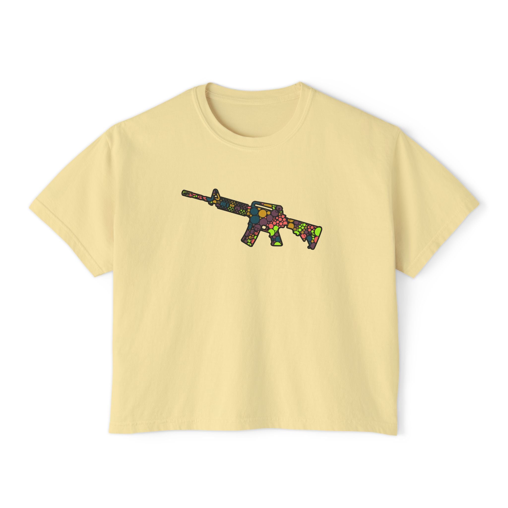 The Dots Collection- AR-15 Graphic-Women's Boxy Tee