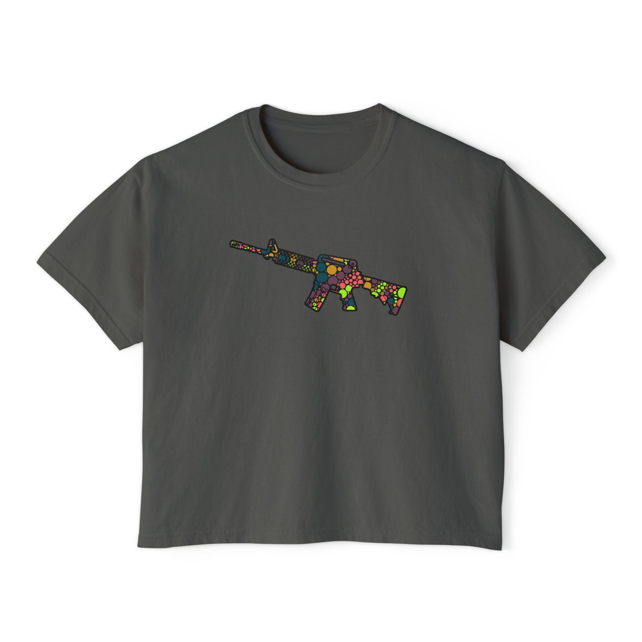 The Dots Collection- AR-15 Graphic-Women's Boxy Tee