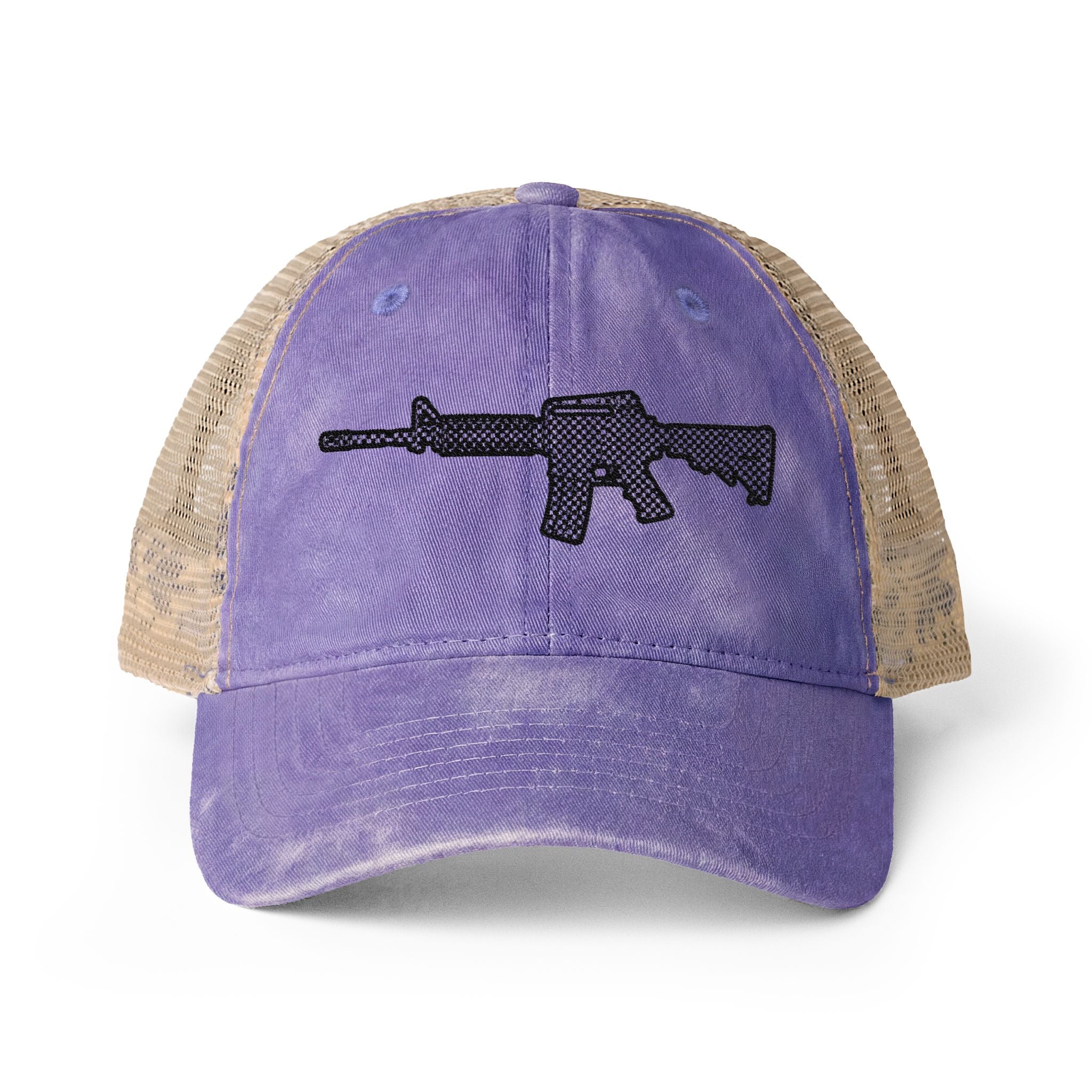The Checker Collection- AR Rifle-Women's Washed Mesh-Back Cap