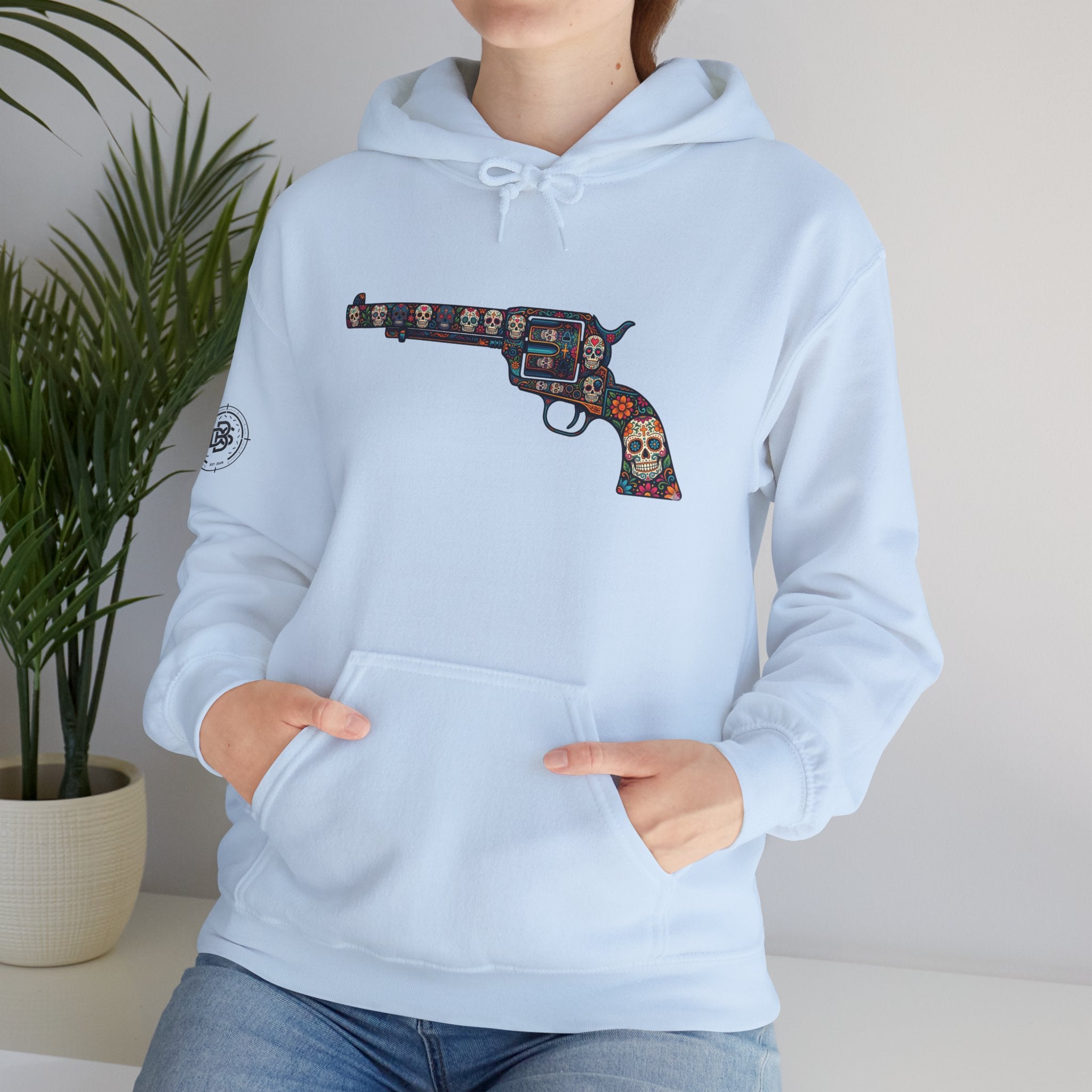 Sugar Skull Revolver Graphic Hoodie