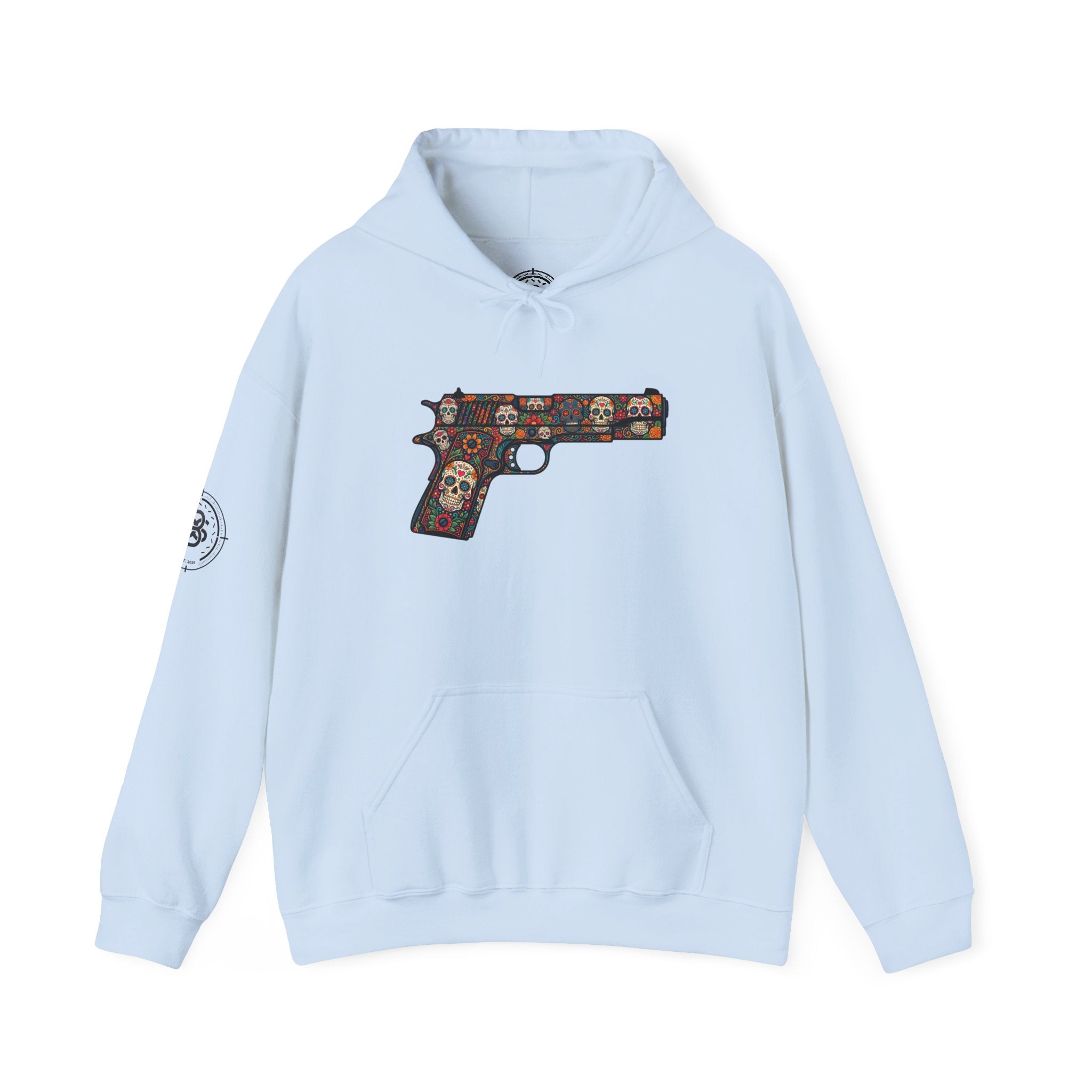 Sugar Skull Pistol Graphic Hoodie