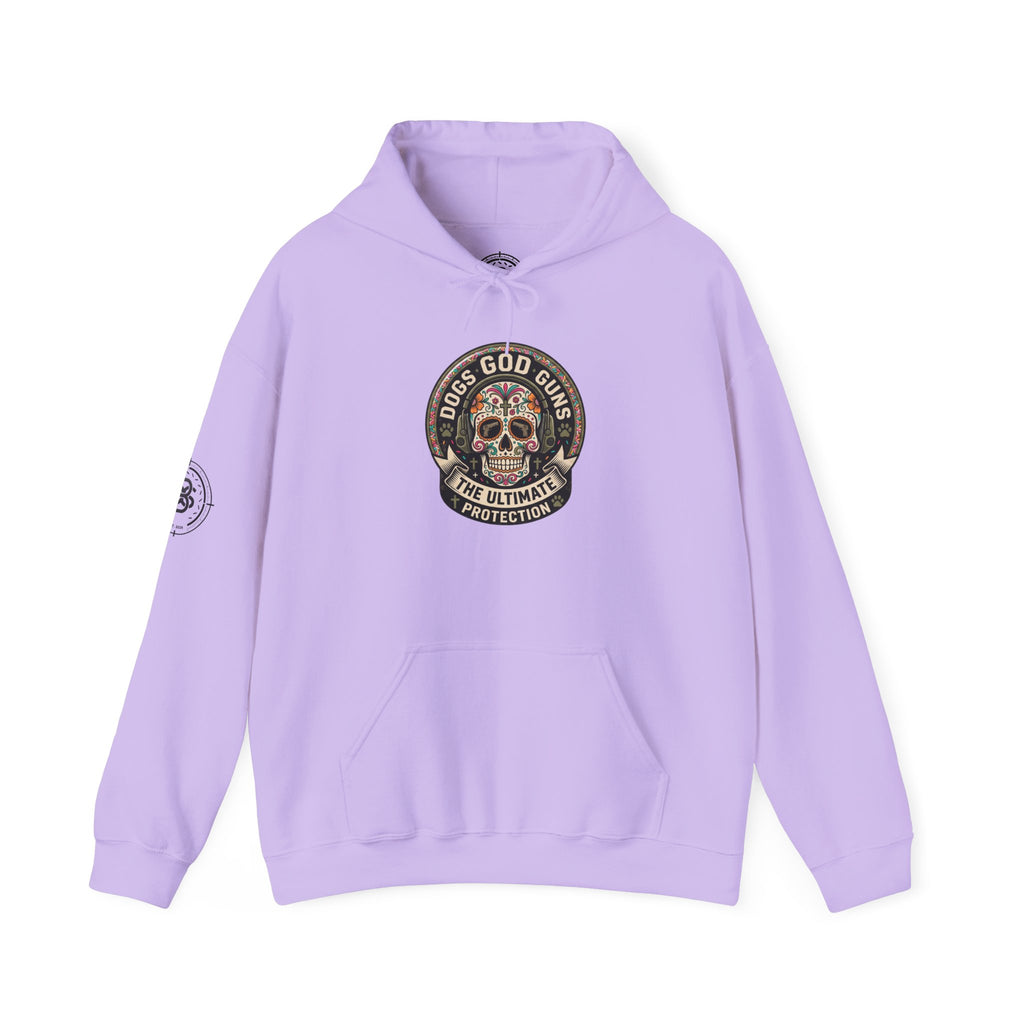 "Dogs God Guns: The Ultimate Protection- Graphic Hoodie