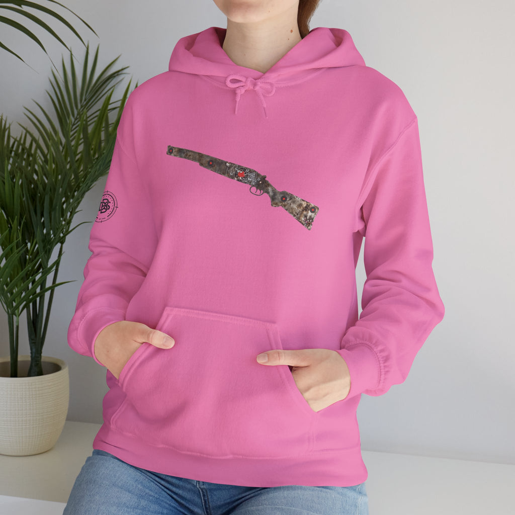 Vintage Metal Shotgun Target Graphic Hoodie