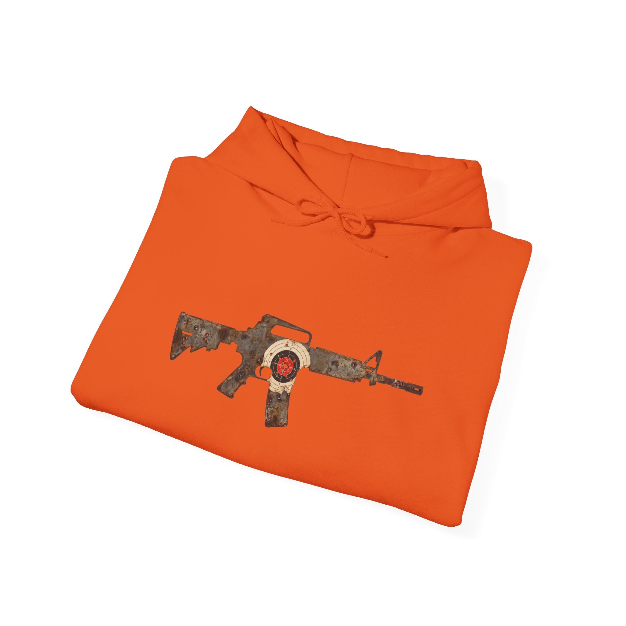 Vintage Metal AR Rifle Graphic Hoodie