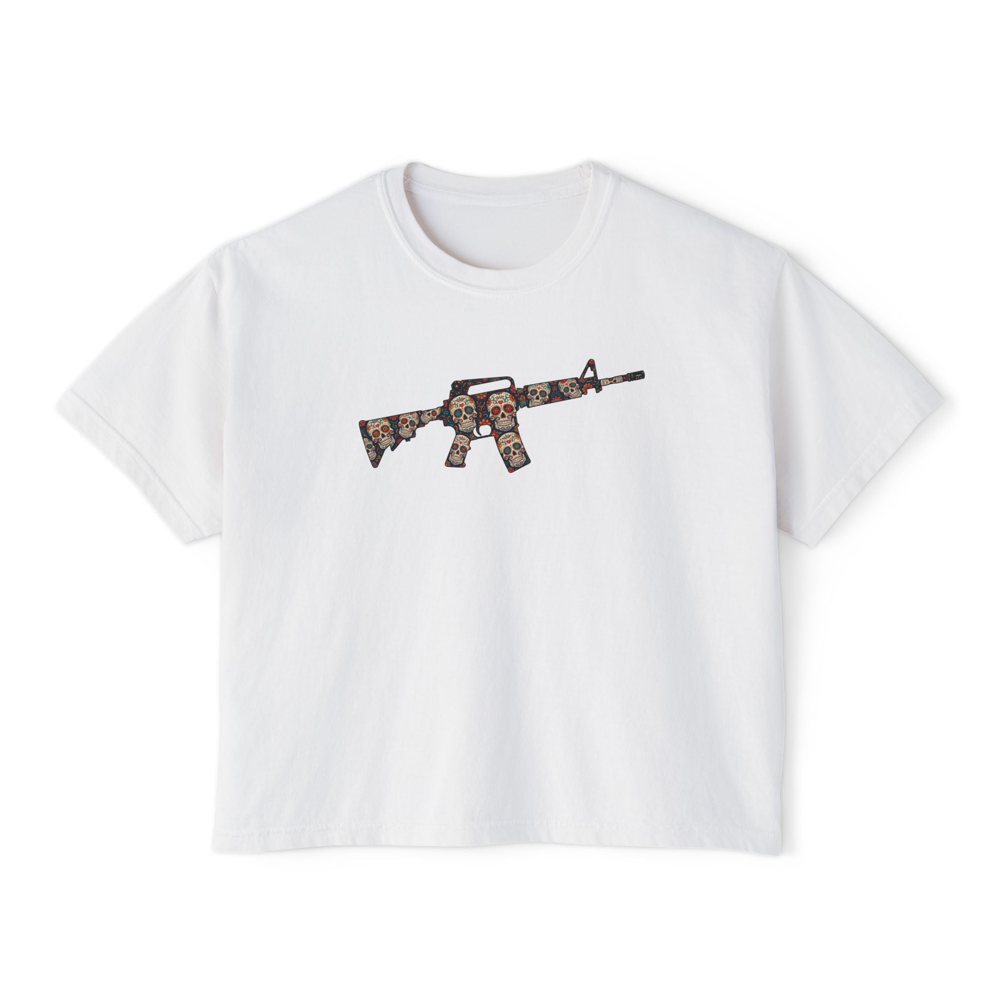 The Sugar Skull Collection -AR Rifle- Women’s Boxy Tee