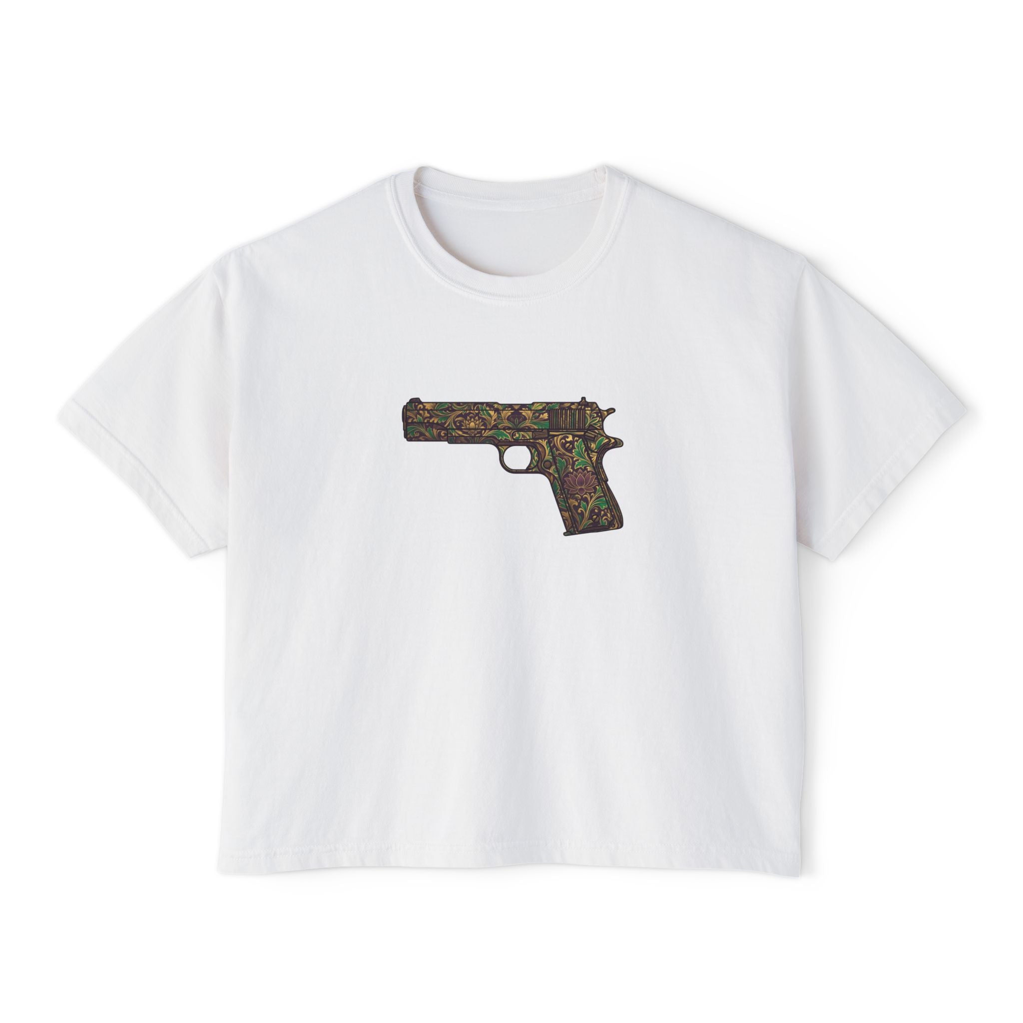 The Floral Collection-Pistol- Women's Boxy Tee