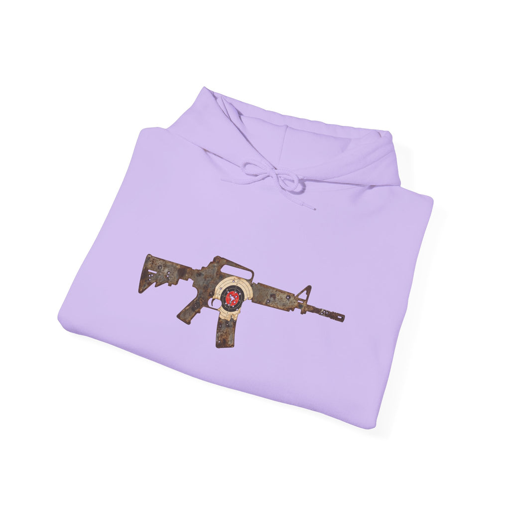 Vintage Metal AR Rifle Graphic Hoodie