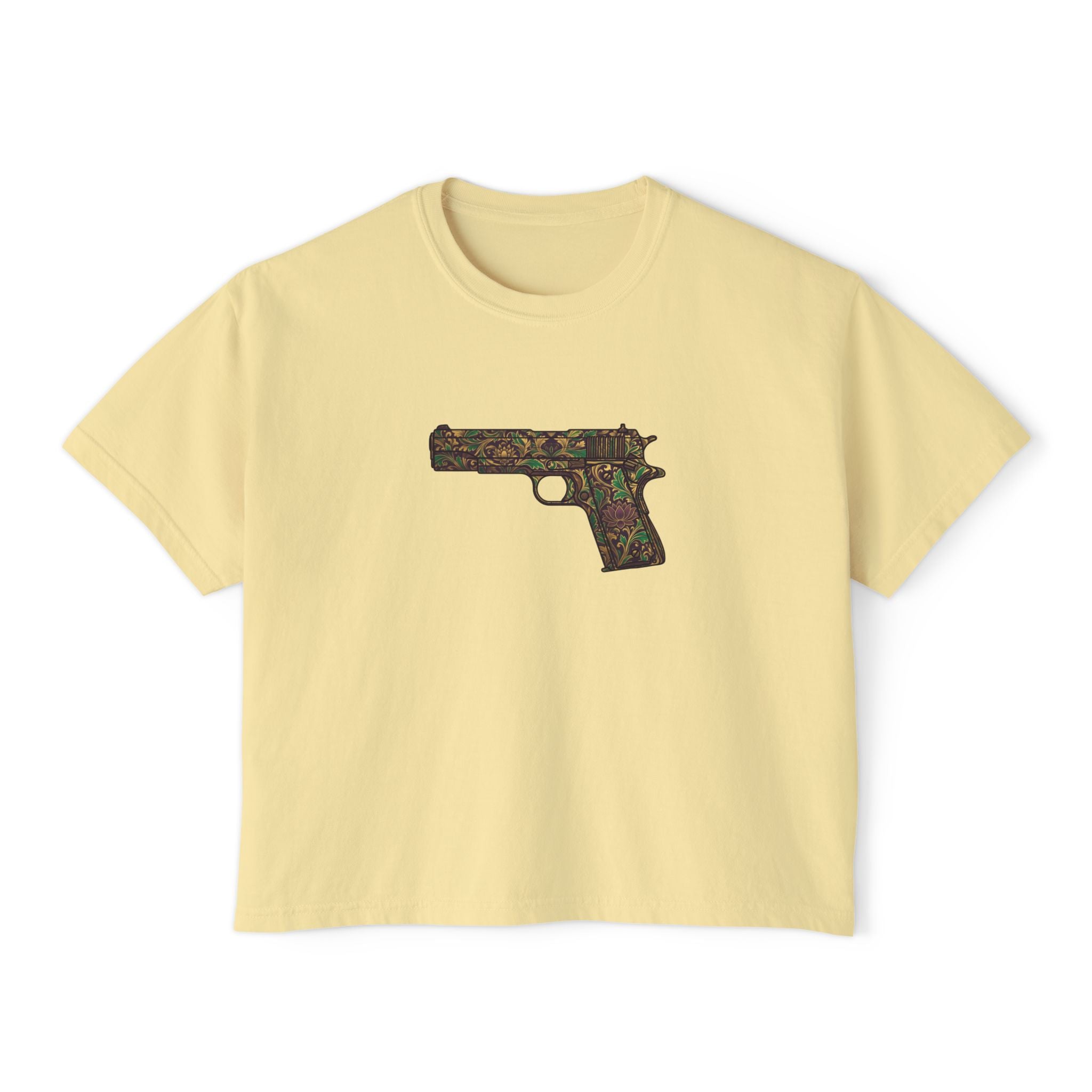 The Floral Collection-Pistol- Women's Boxy Tee
