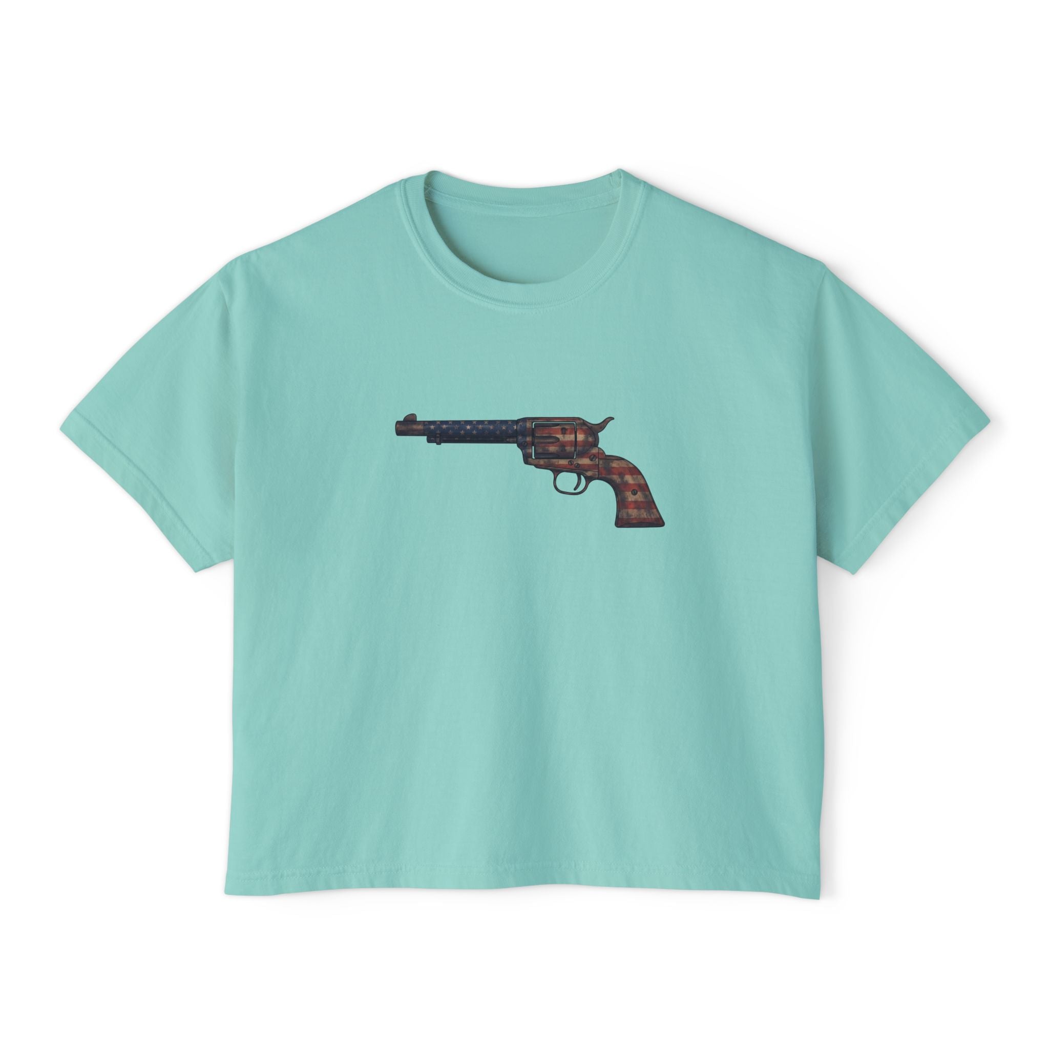 The US Flag Collection-Revolver- Women's Boxy Tee