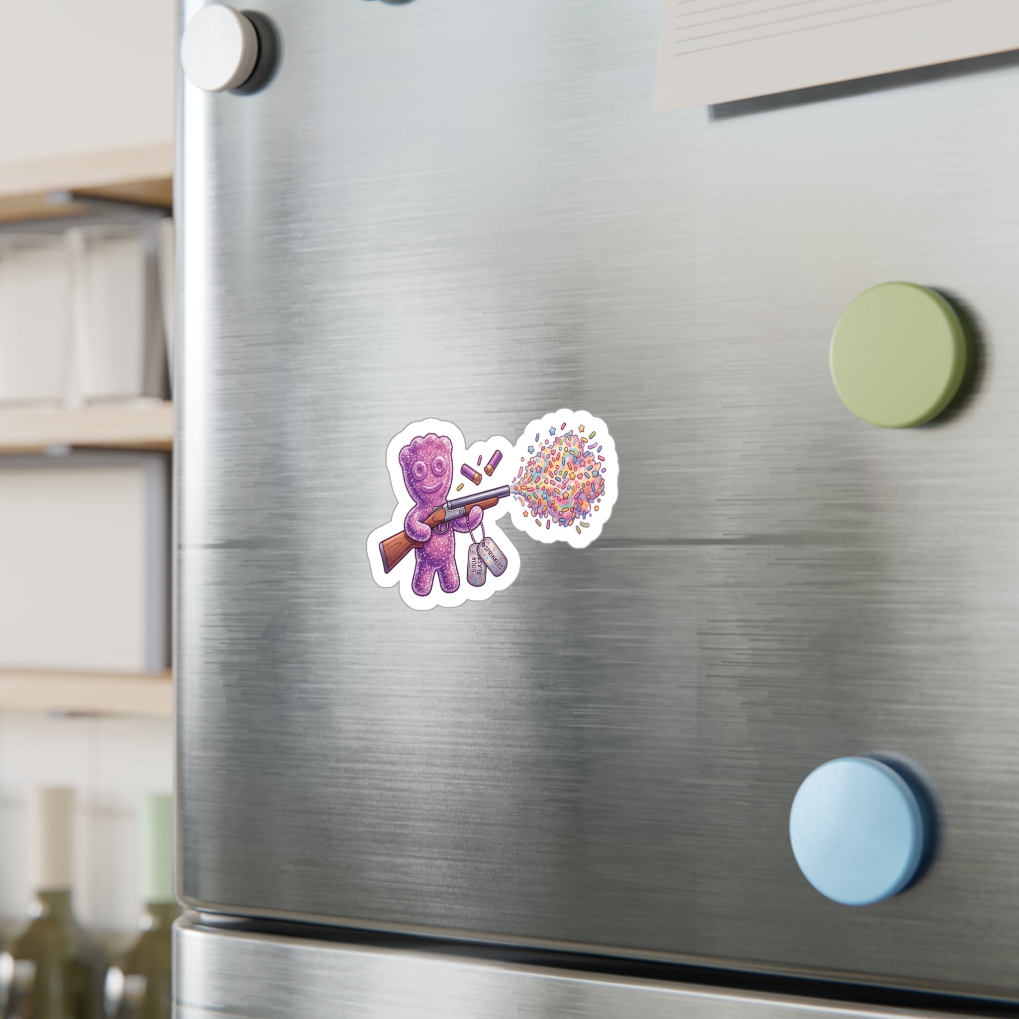 Sour Confetti Sprinkles Vinyl Decal — Cute Candy Shooter Sticker