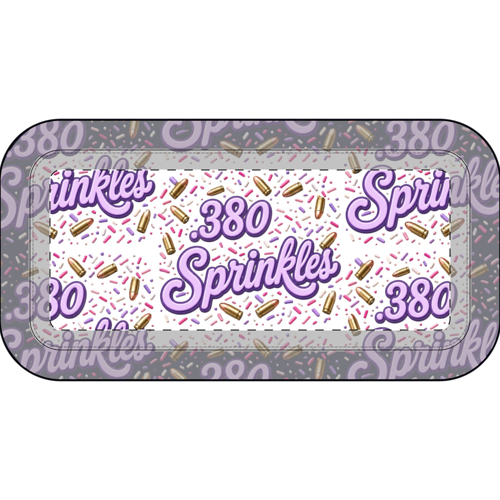 Sprinkles 380 Pencil Case — Cute Donut/Sprinkle Pattern Zipper Pouch