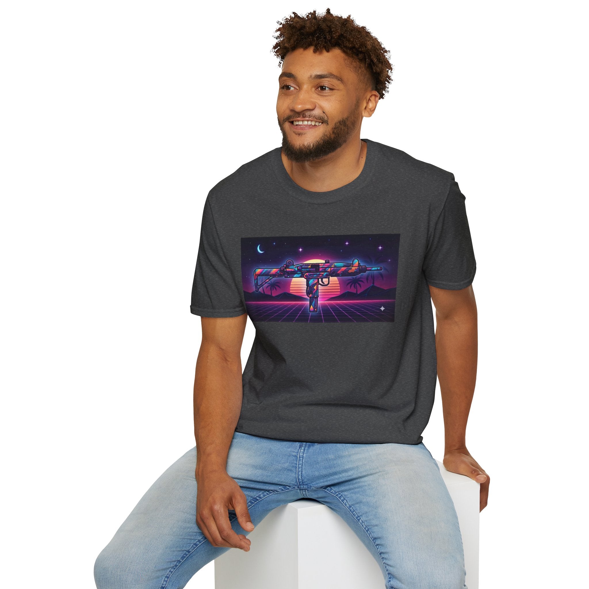 The Men's Collection- 80's Retro UZI-Softstyle T-Shirt
