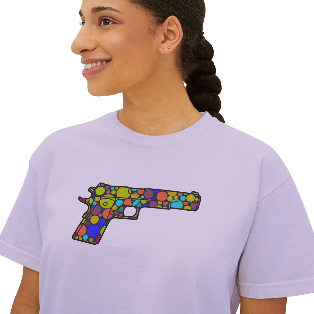 The Dot Collection- 1911 Pistol- Women's Boxy Tee