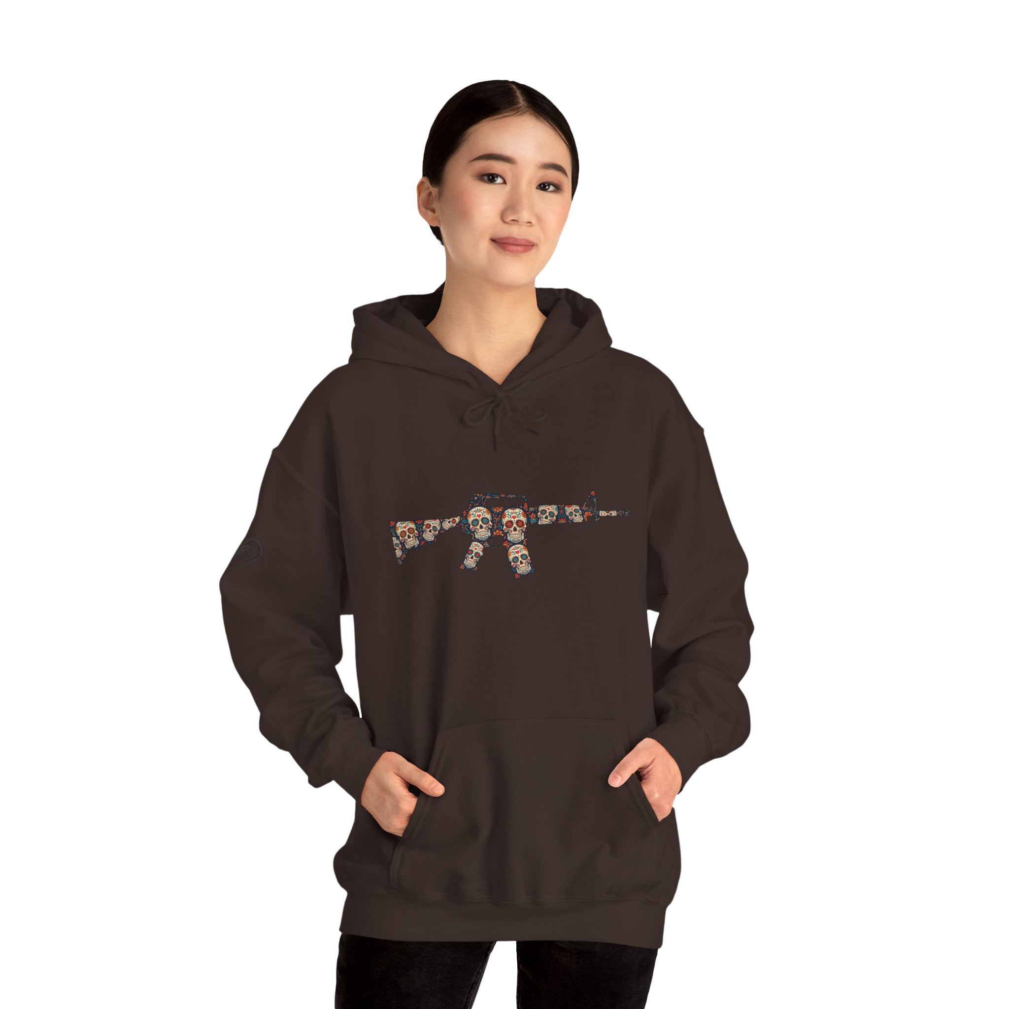 Sugar Skull AR-Style Rifle Graphic Hoodie