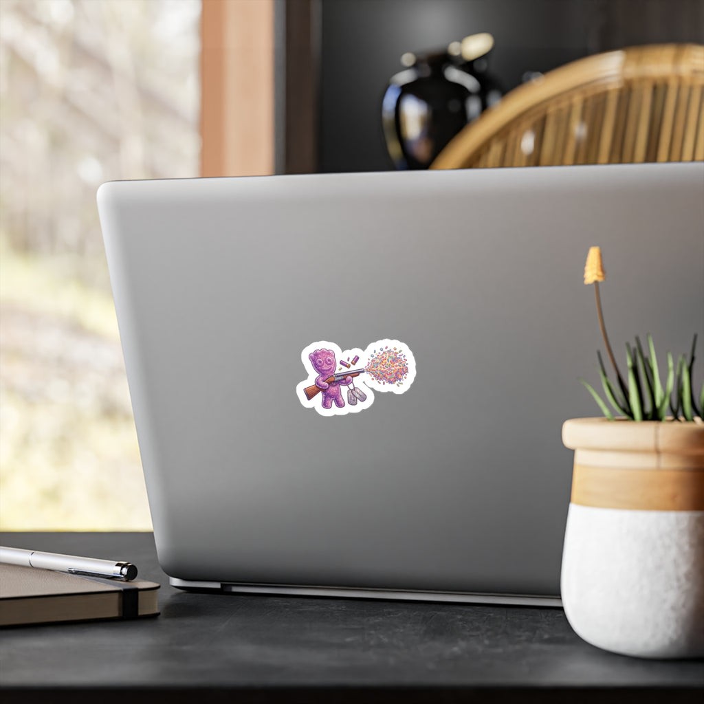 Sour Confetti Sprinkles Vinyl Decal — Cute Candy Shooter Sticker