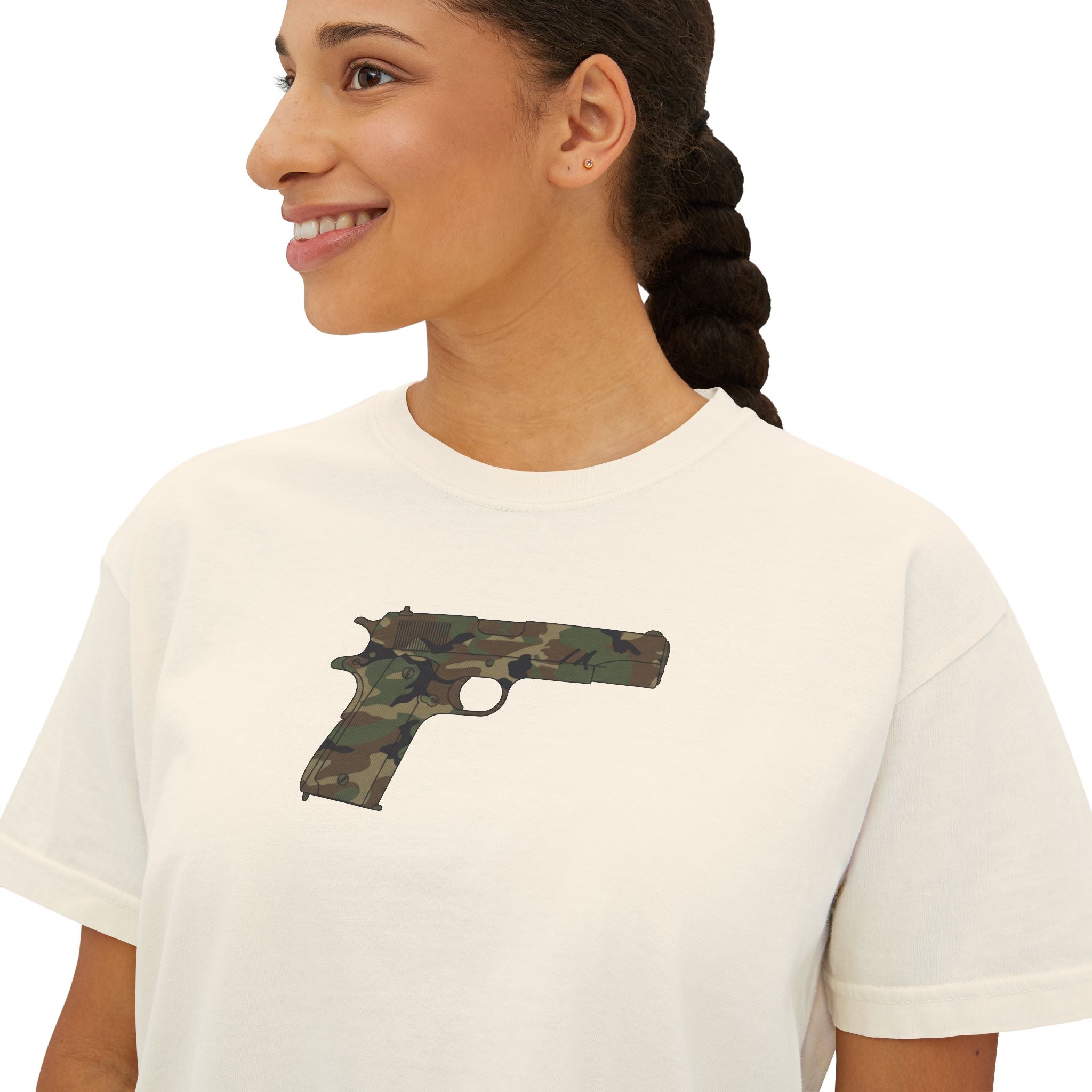 The Camo Collection- Pistol- Women's Boxy T's