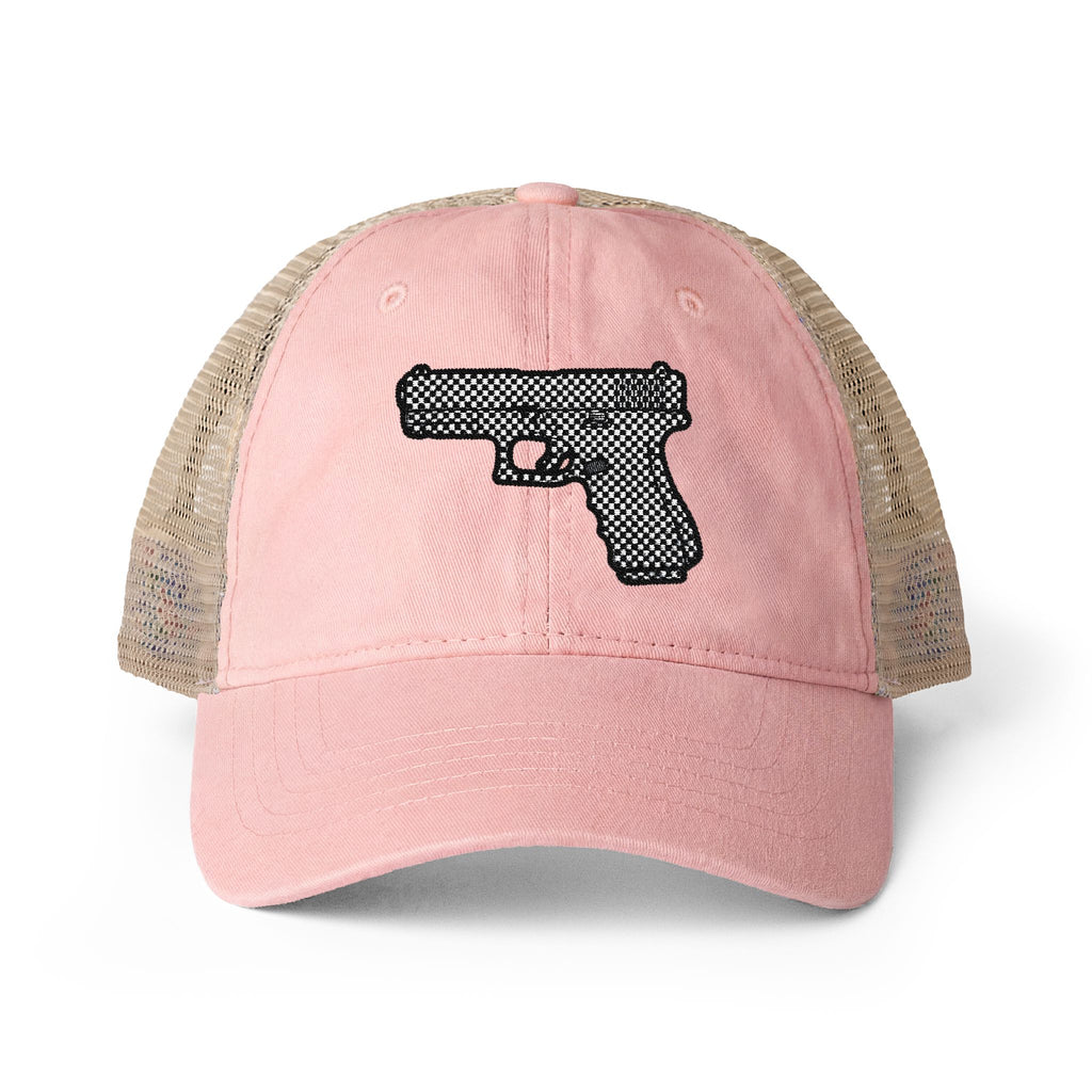 The Checker Collection-Pistol-Women's Washed Mesh-Back Cap