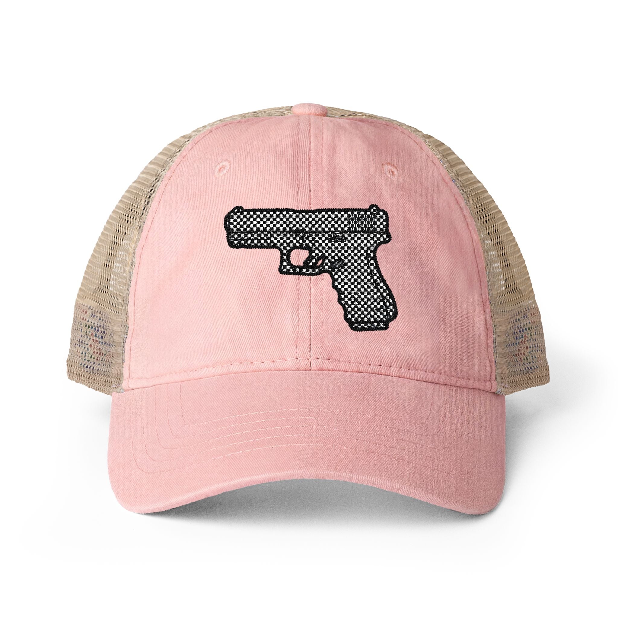 The Checker Collection-Pistol-Women's Washed Mesh-Back Cap