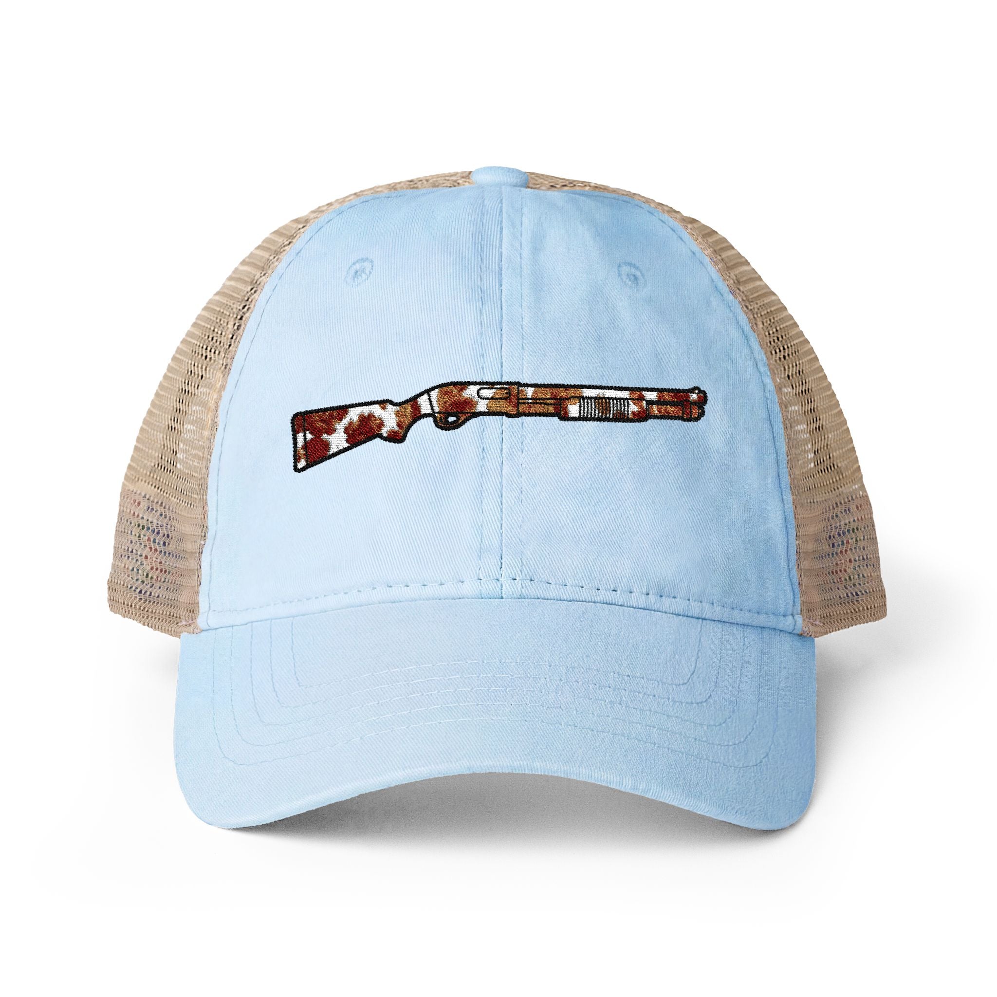 Cow Print Shotgun Women's Washed Mesh-Back Cap