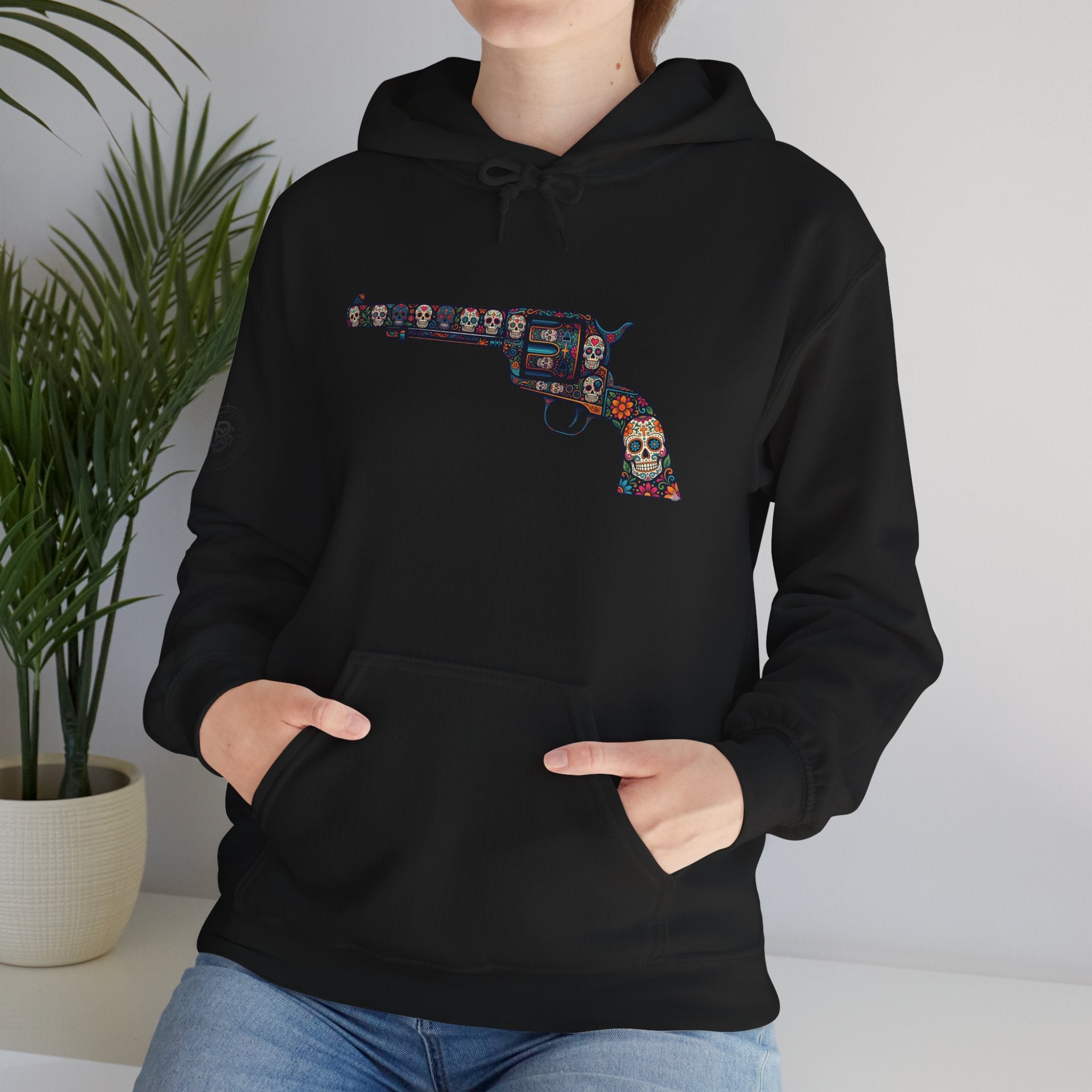 Sugar Skull Revolver Graphic Hoodie