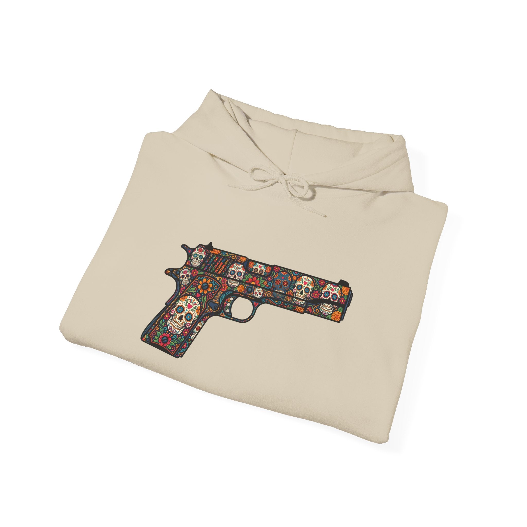 Sugar Skull Pistol Graphic Hoodie