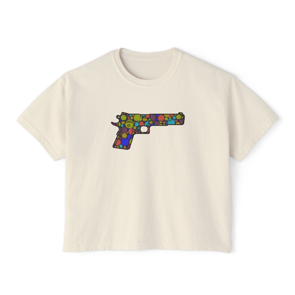 The Dot Collection- 1911 Pistol- Women's Boxy Tee