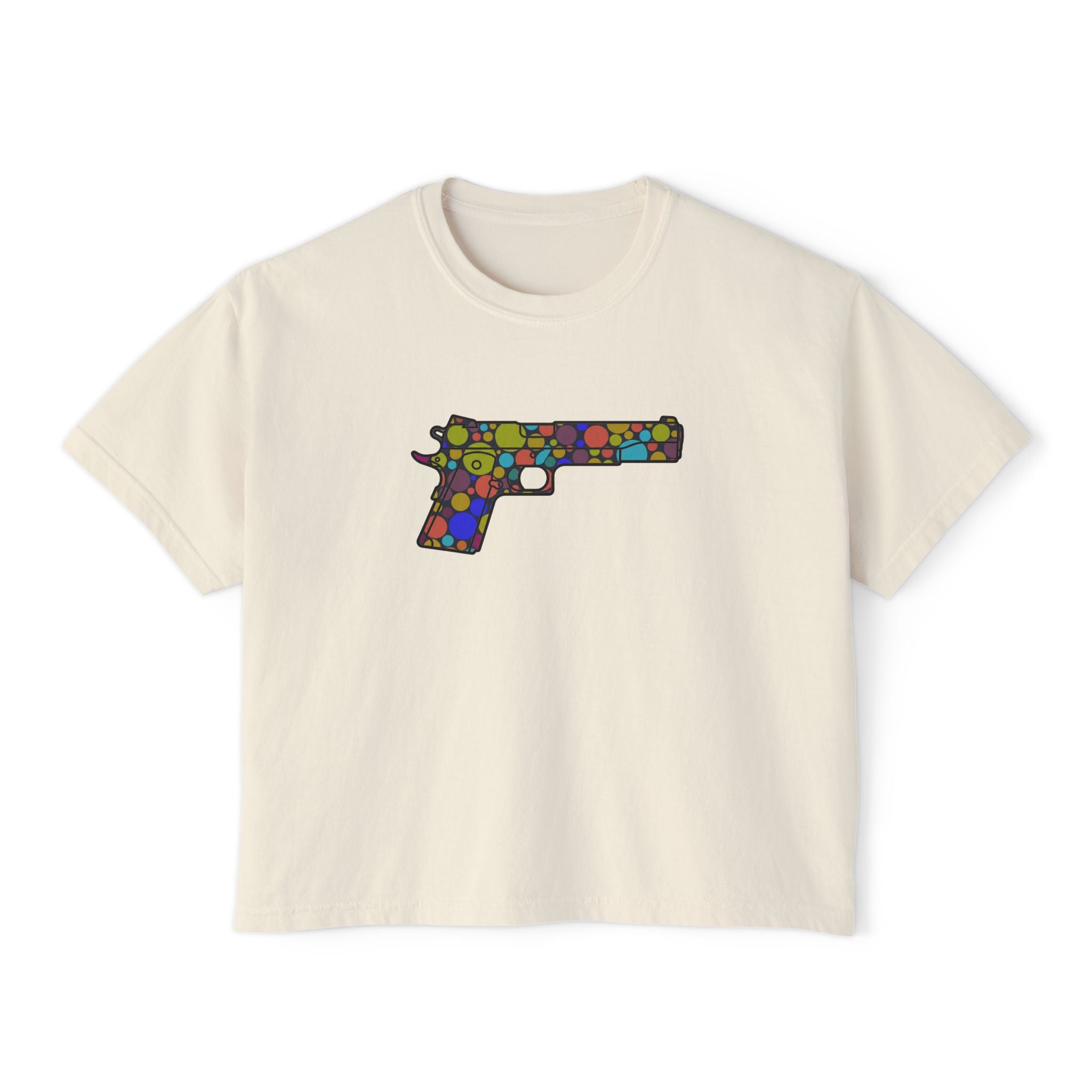The Dot Collection- 1911 Pistol- Women's Boxy Tee