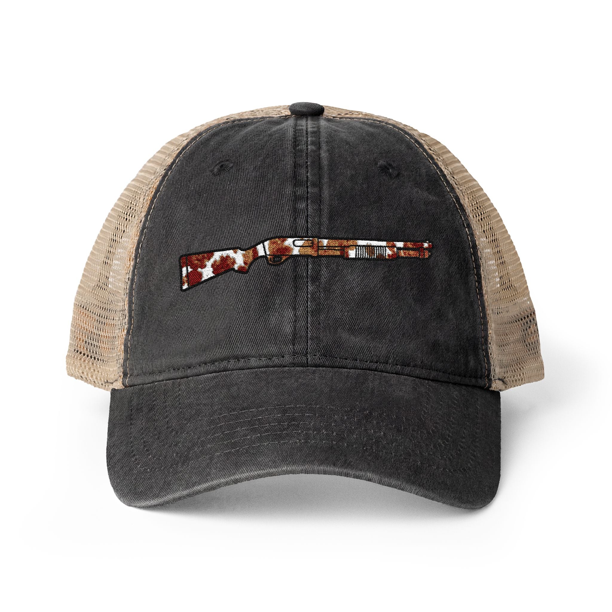 Cow Print Shotgun Women's Washed Mesh-Back Cap